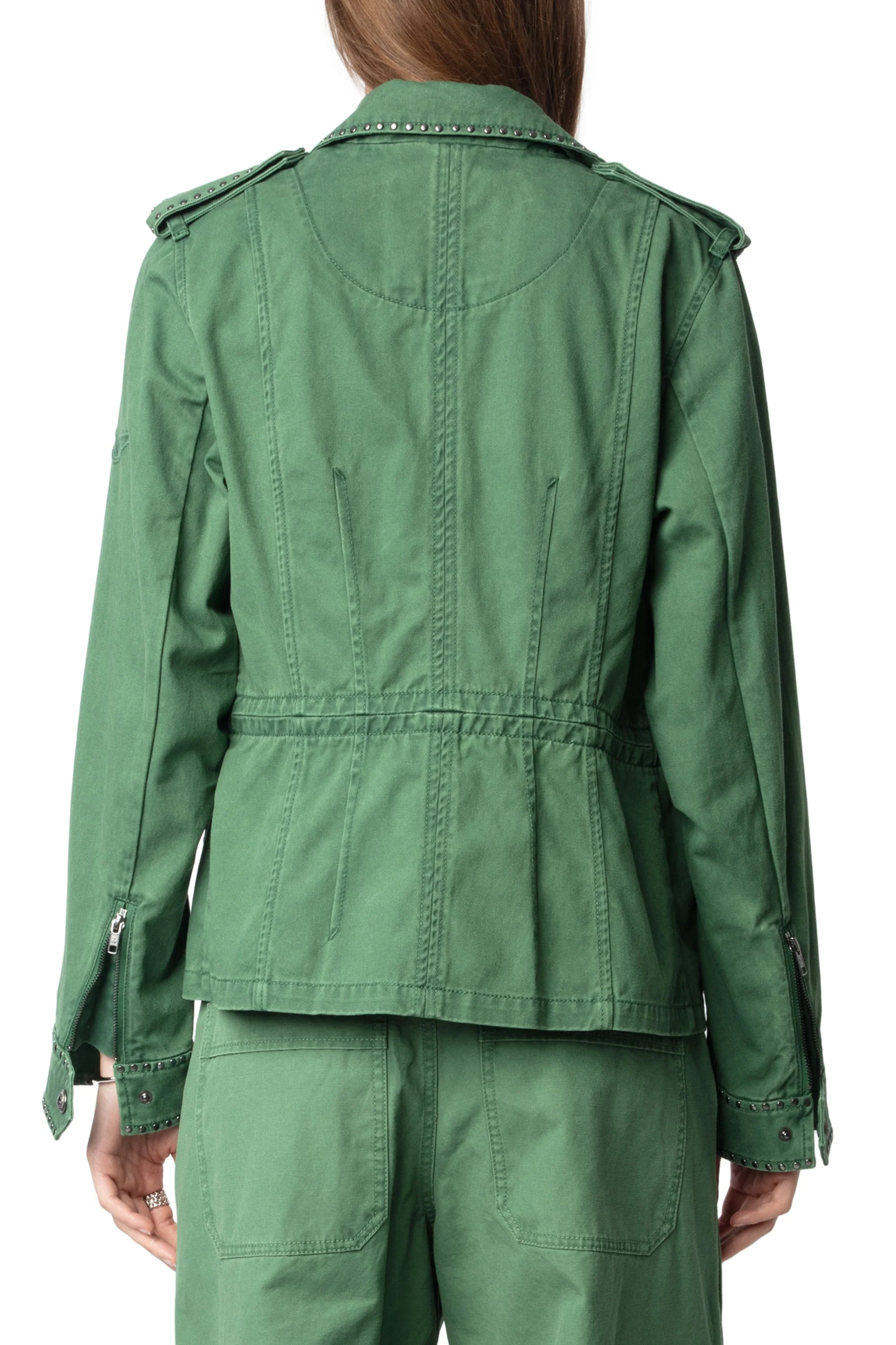 Klimi Coton Lave Studs Jacket | Coriander - Image 5