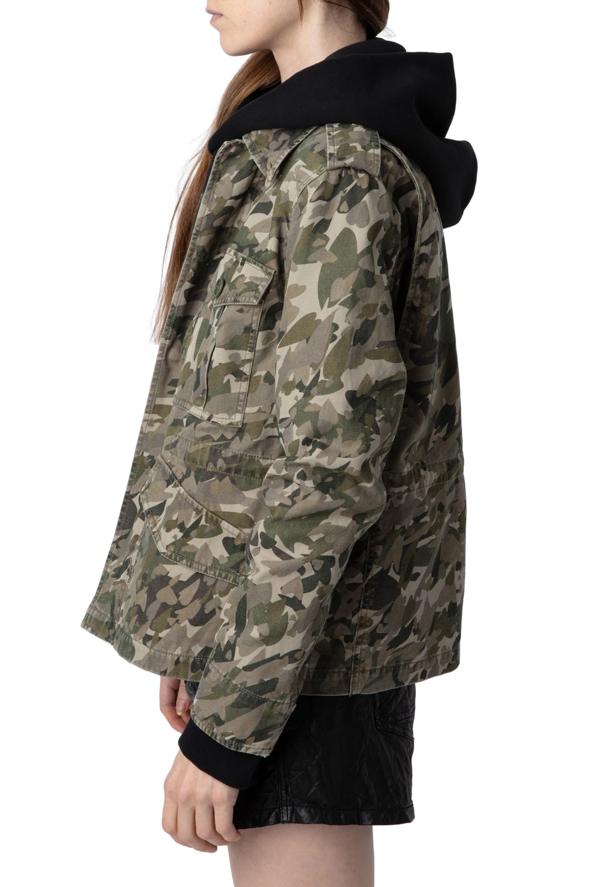 Krisa Canvas Camo Parka | Grass - Image 4