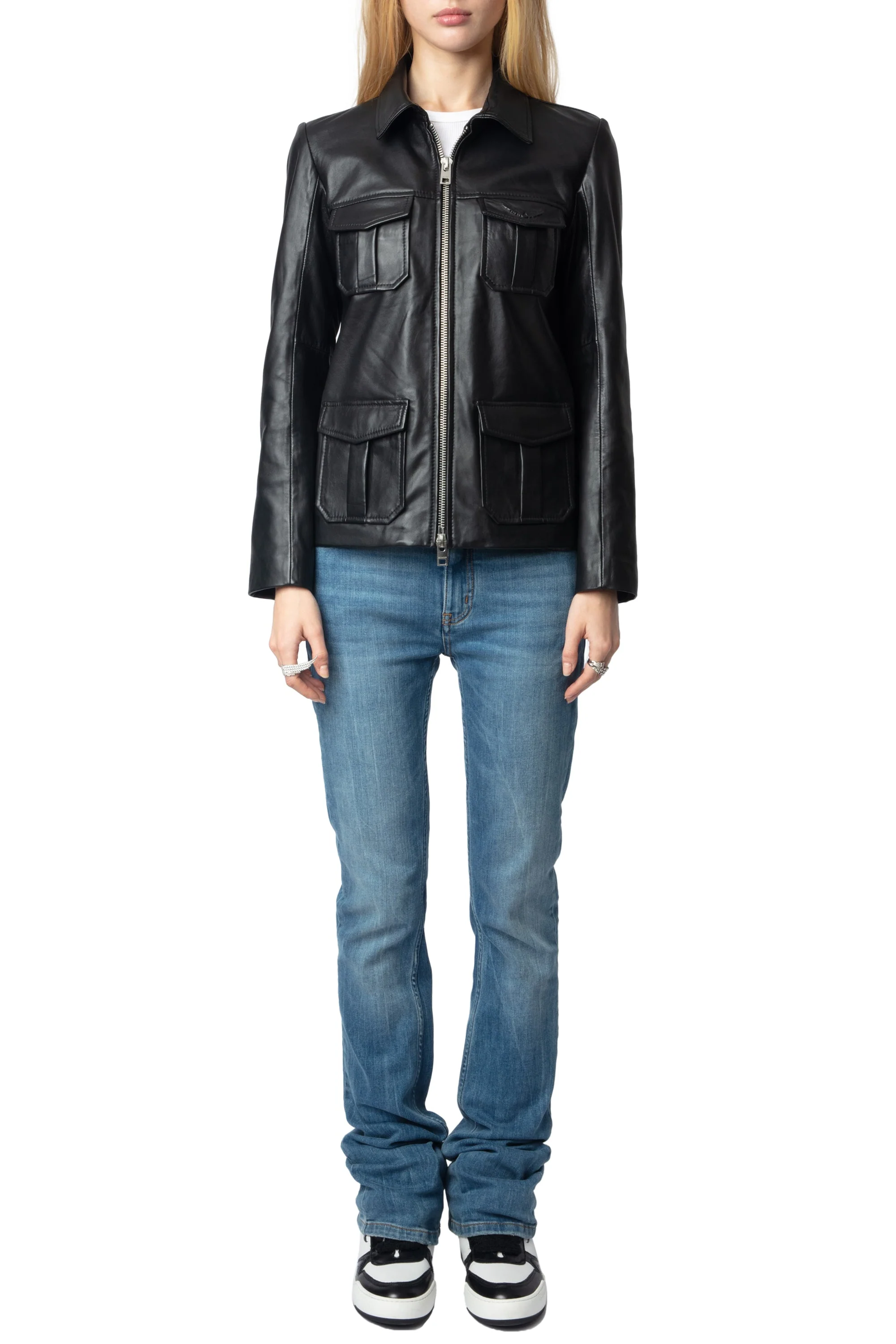 Lienna Cuir Lisse Jacket | Black - Image 2