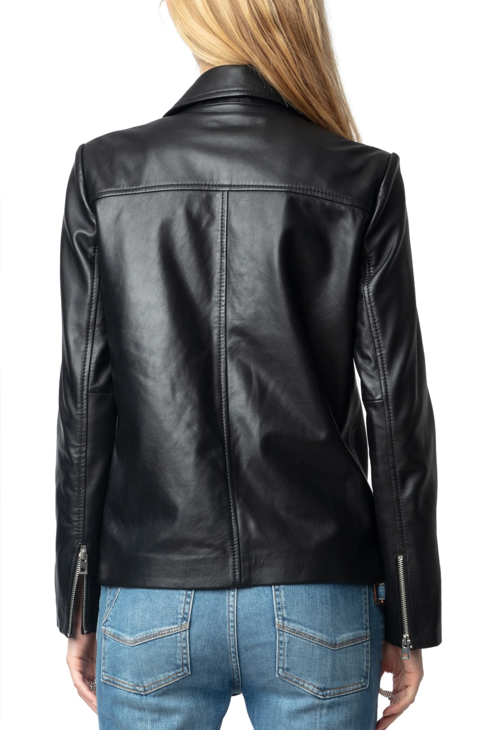 Lienna Cuir Lisse Jacket | Black - Image 5