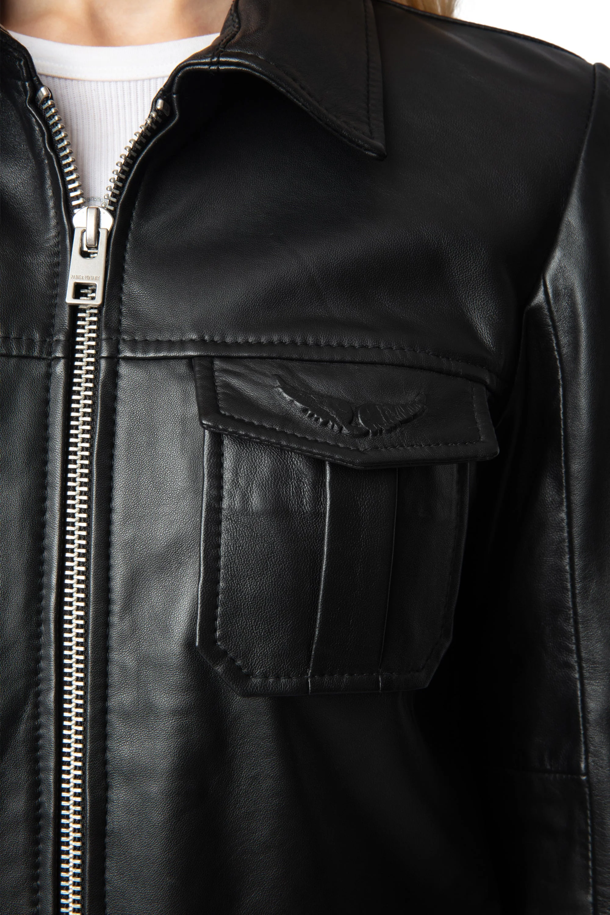 Lienna Cuir Lisse Jacket | Black - Image 7