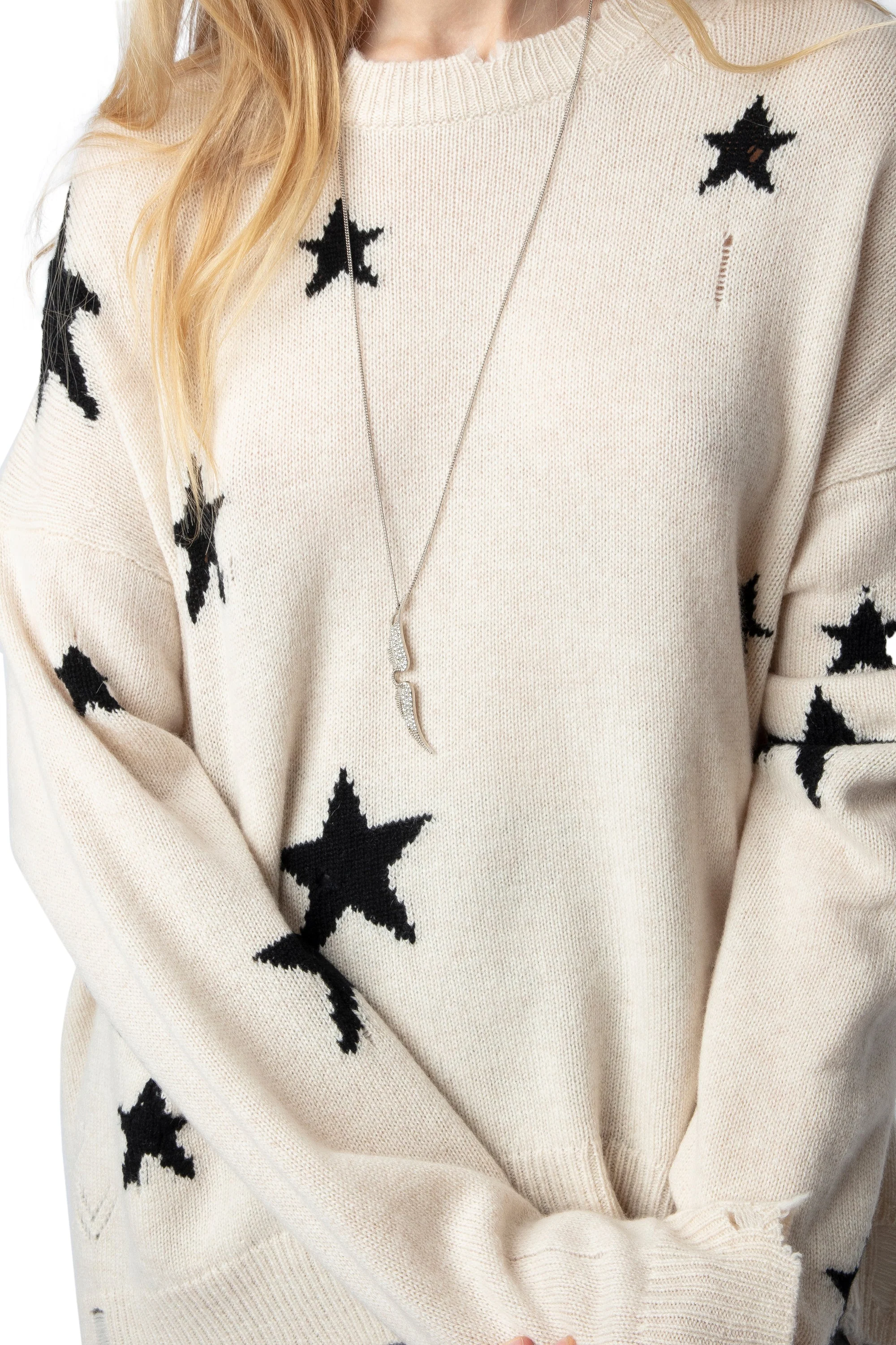 Markus Ws Stars Destroy Sweater | Sugar - Image 3