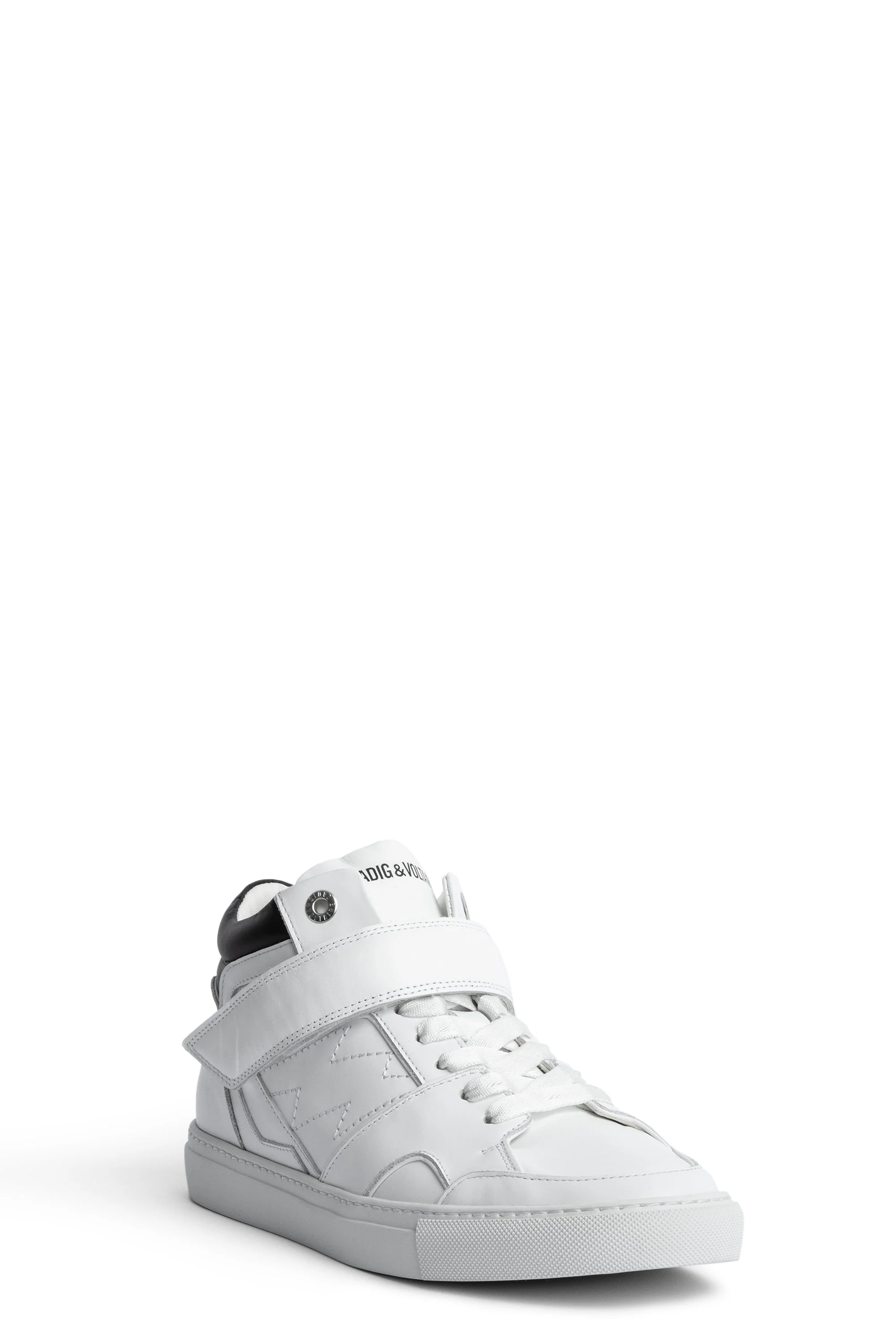 Mid Flash Smooth Calfskin Sneakers | White - Image 3