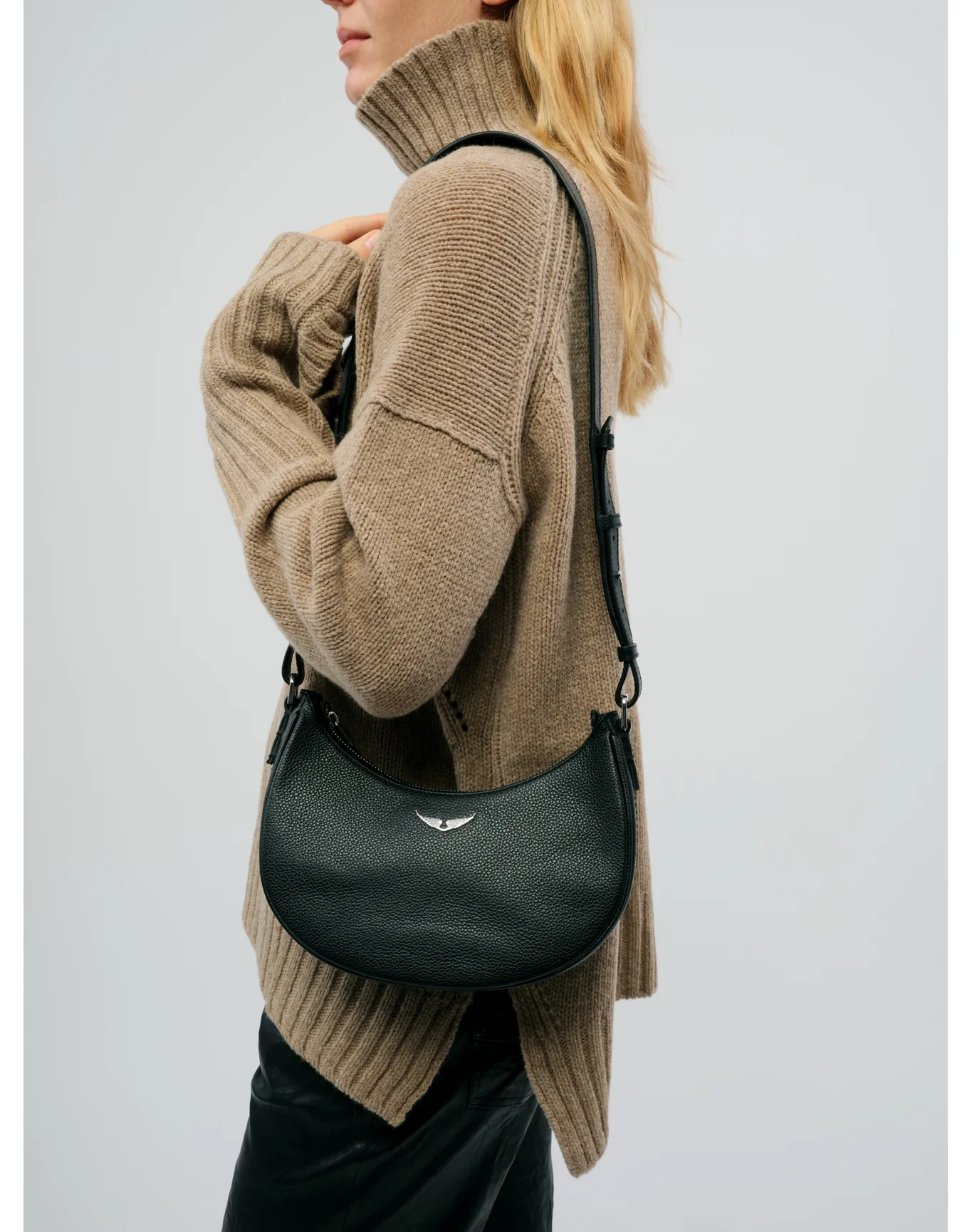 Moonvibe Grained Leather Bag | Black - Image 6