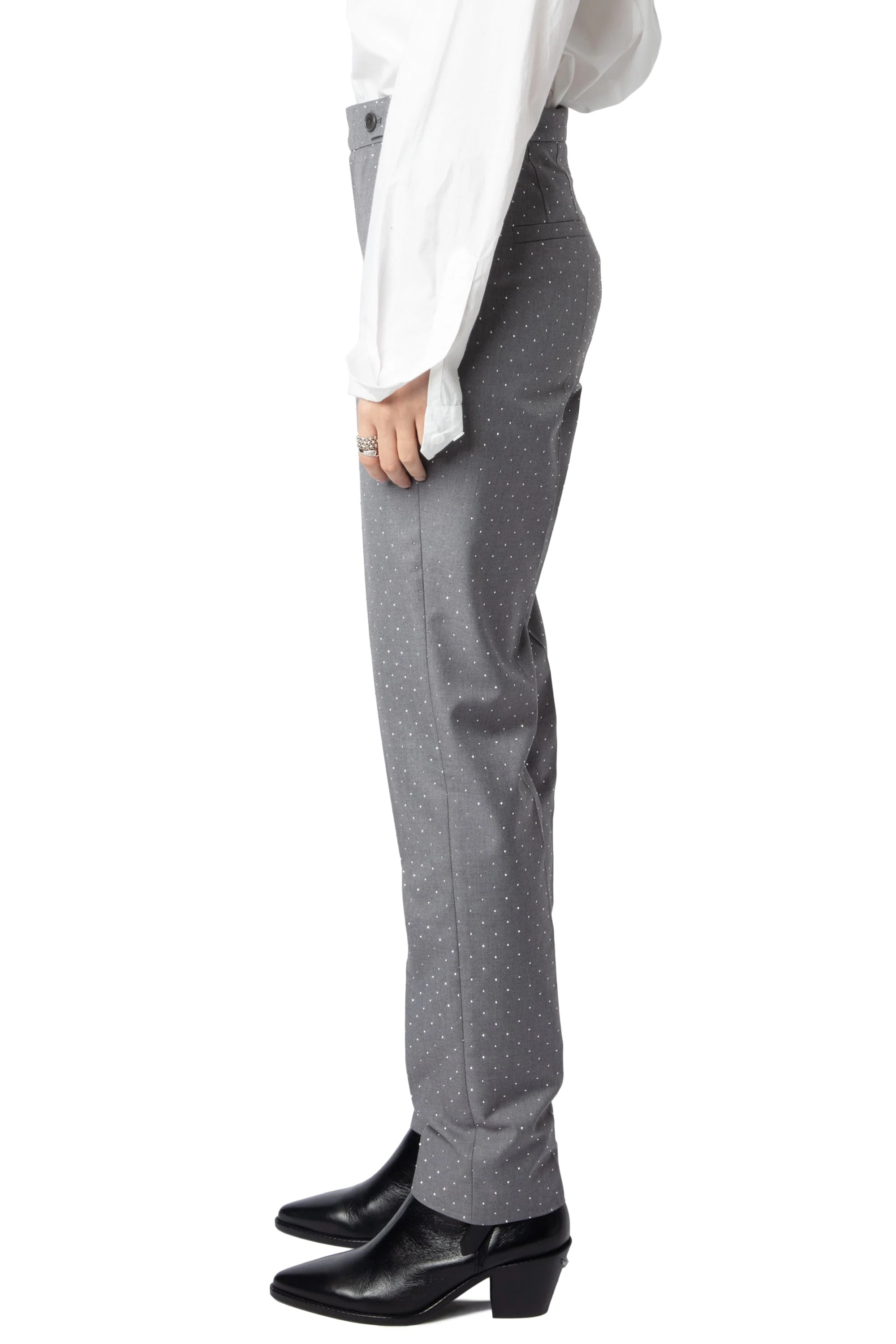 Panny Tailleur Strass Pants | Heather Grey - Image 5
