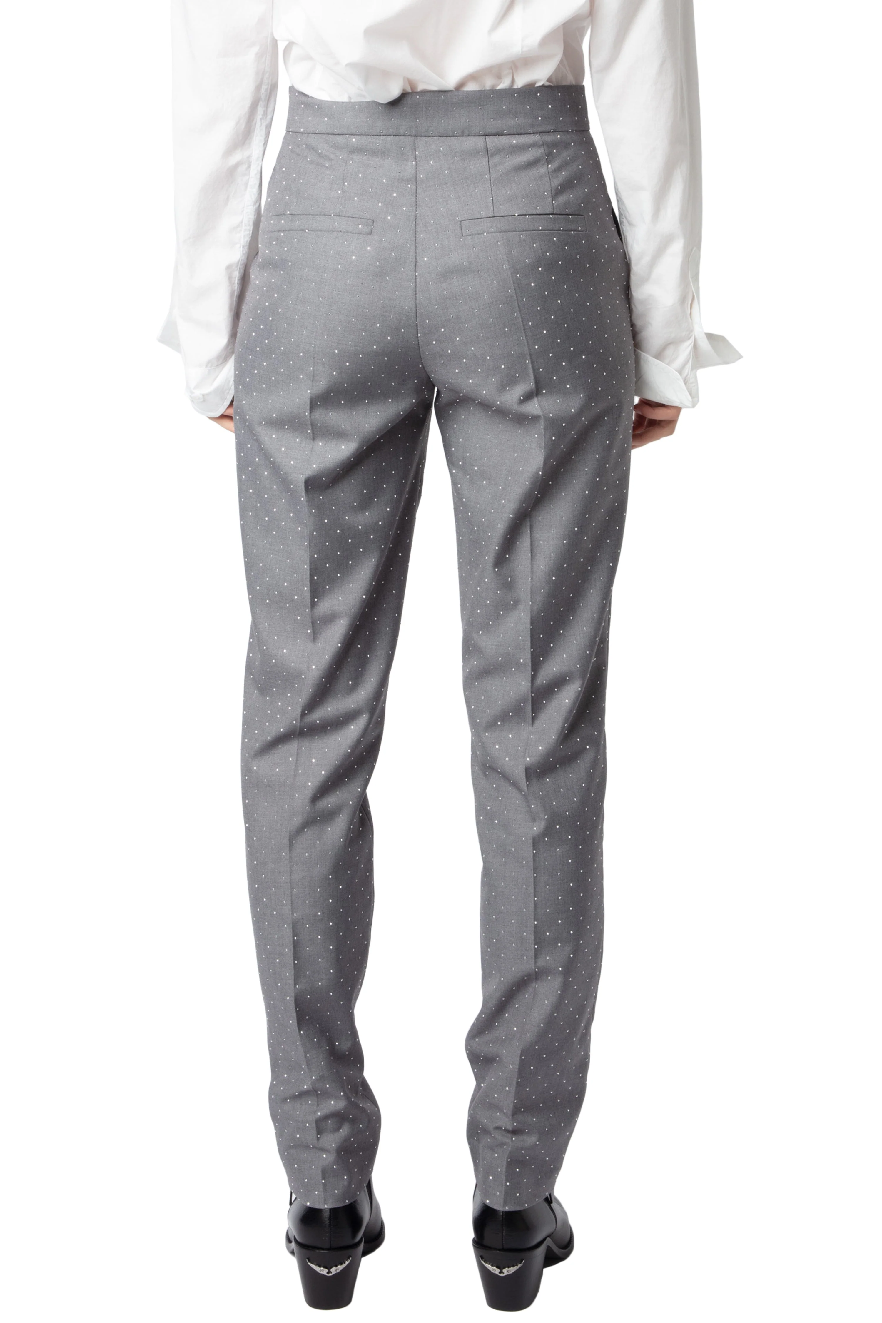 Panny Tailleur Strass Pants | Heather Grey - Image 7