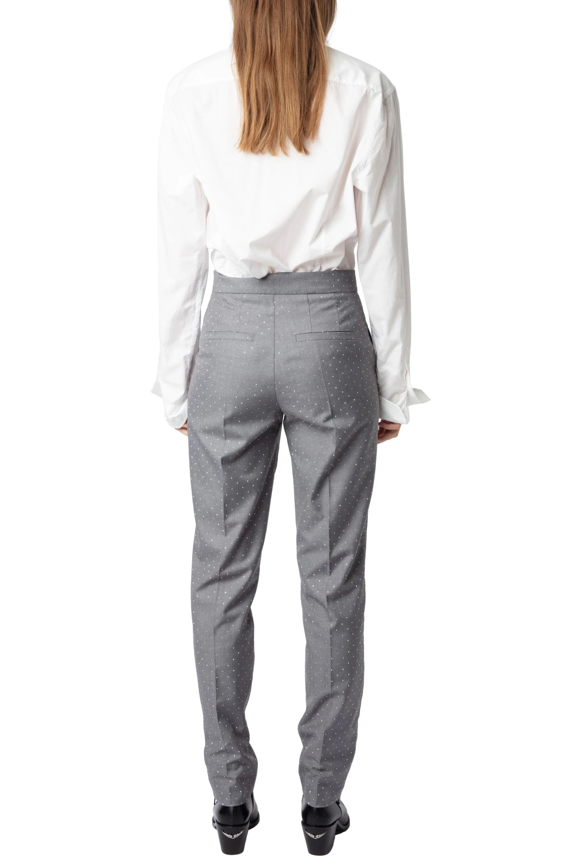 Panny Tailleur Strass Pants | Heather Grey - Image 8