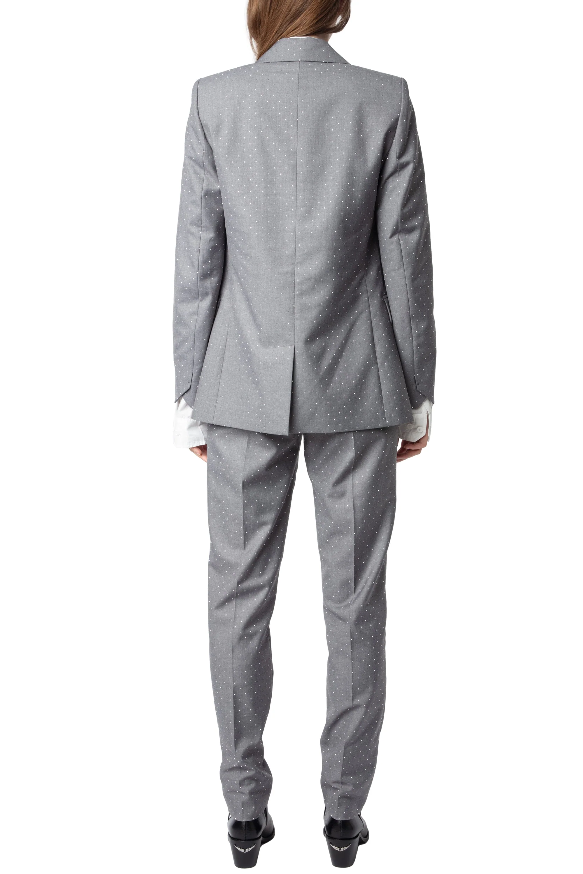 Panny Tailleur Strass Pants | Heather Grey - Image 9