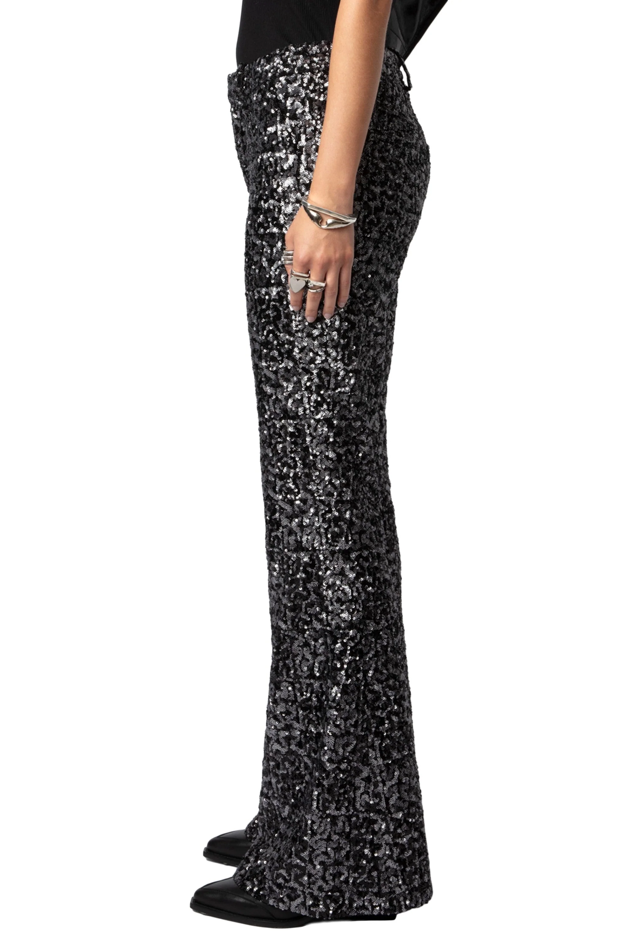 Prevy Sequins Pants | Black - Image 4