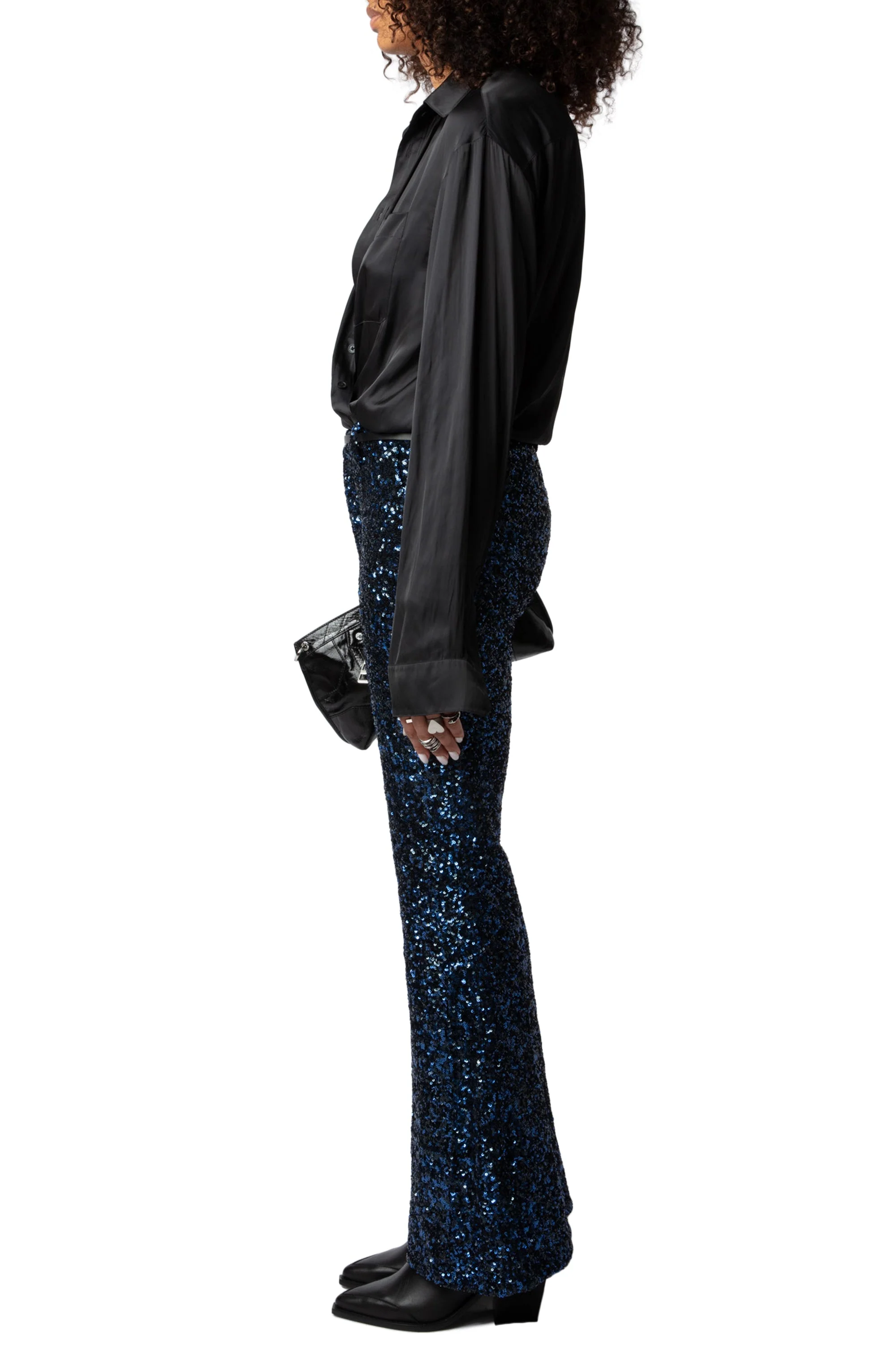 Prevy Sequins Pants | Ink - Image 4