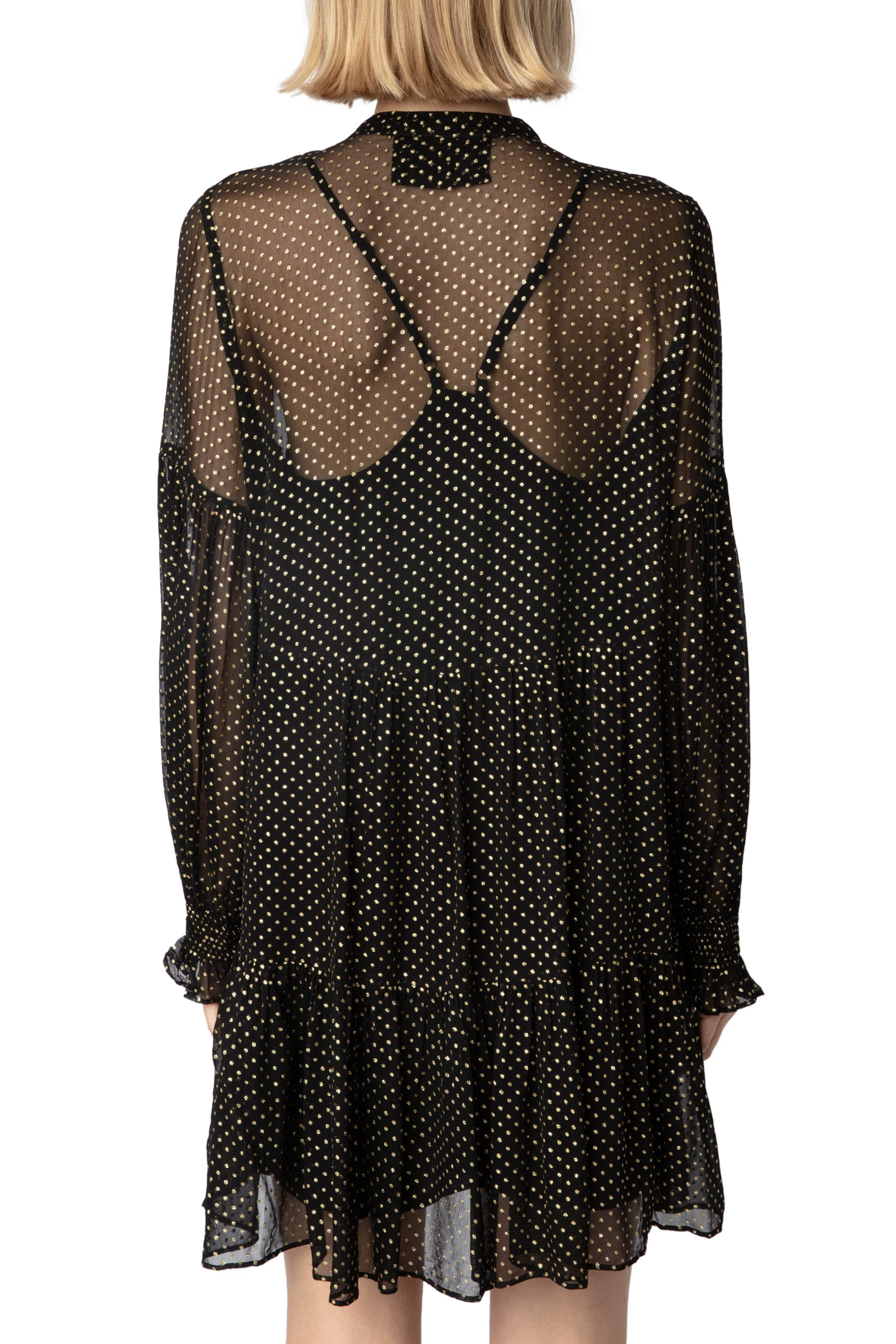 Randy Mousseline Sparle Dress | Black - Image 5