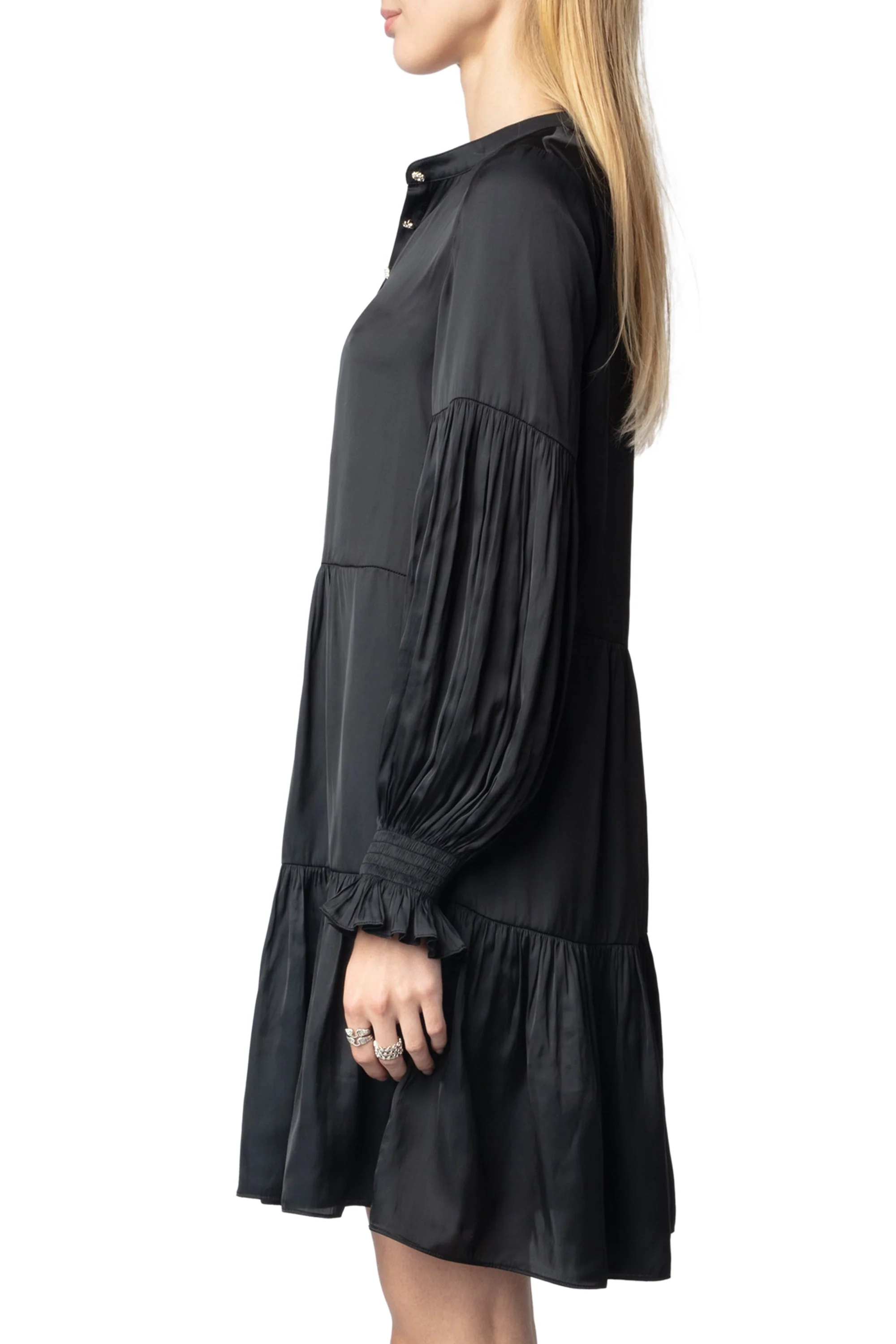 Randy Satin Dress | Black - Image 4
