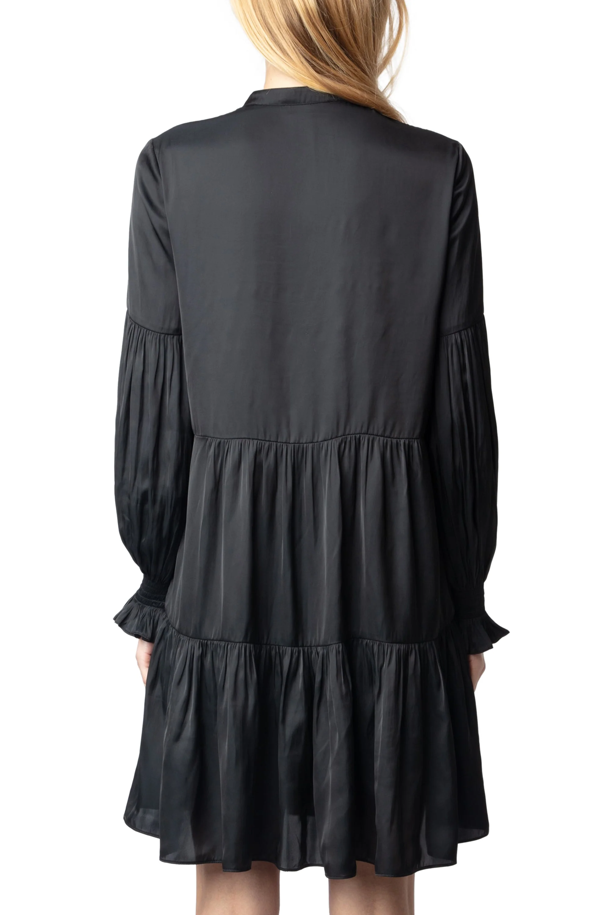 Randy Satin Dress | Black - Image 5