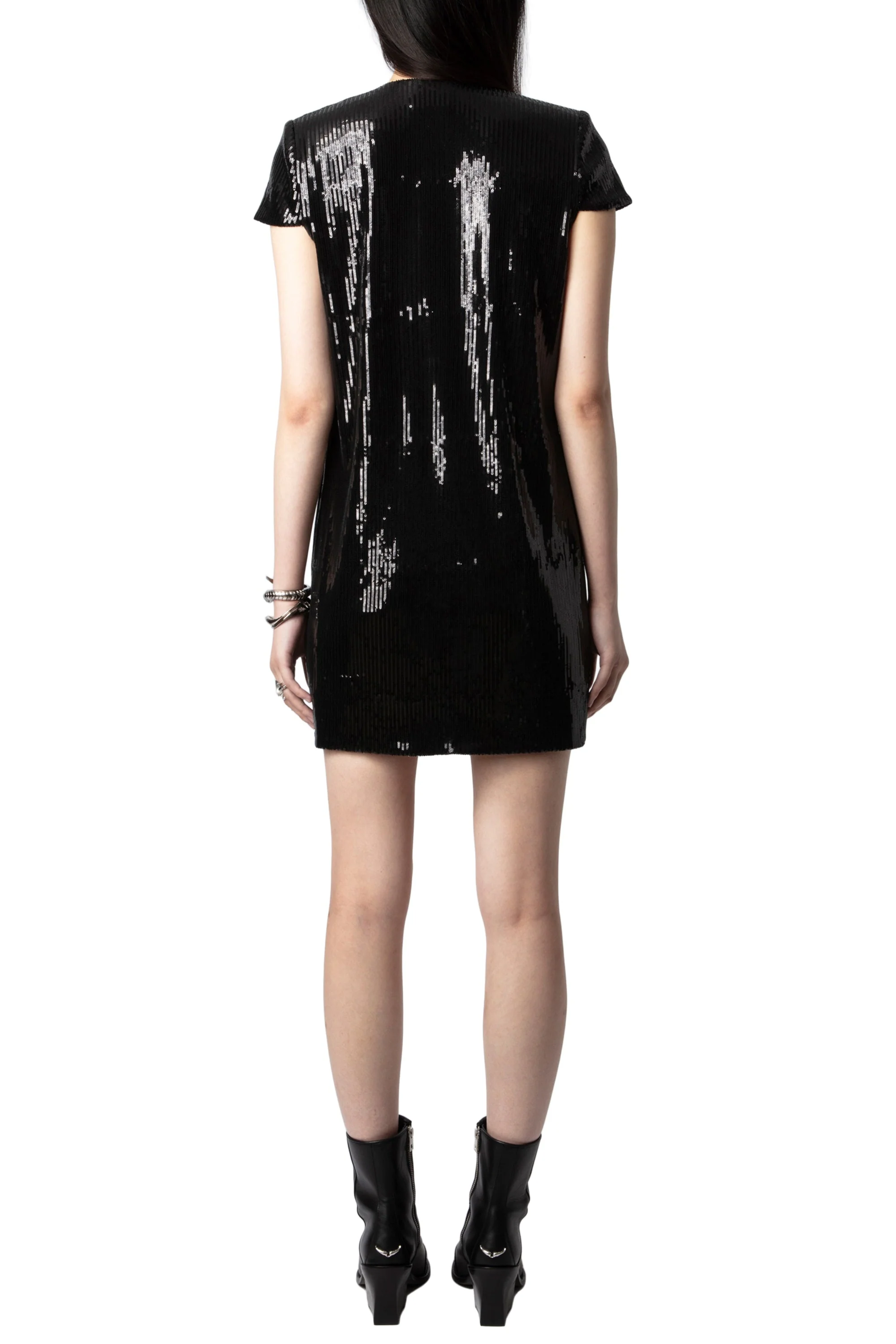 Rashu Sequins Dress | Black - Image 4