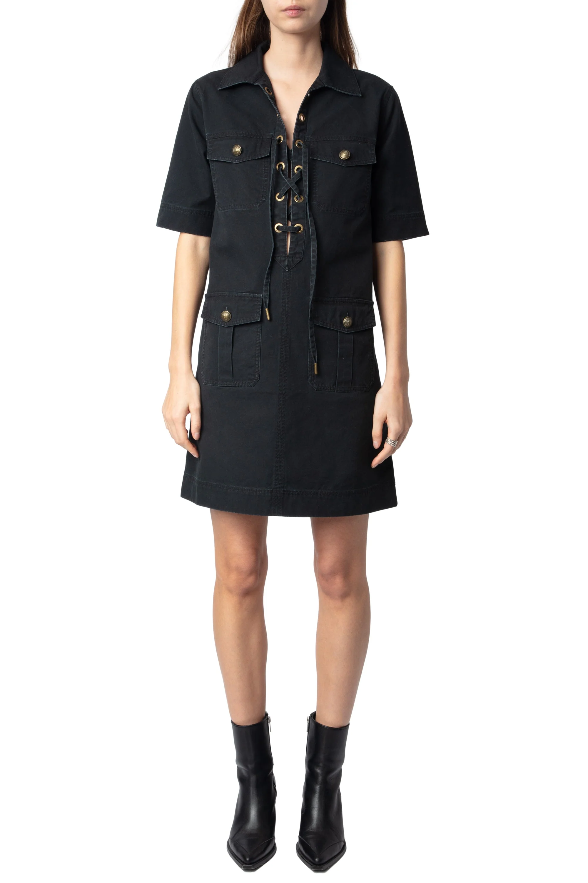 Record Coton Lave Dress | Black - Image 2