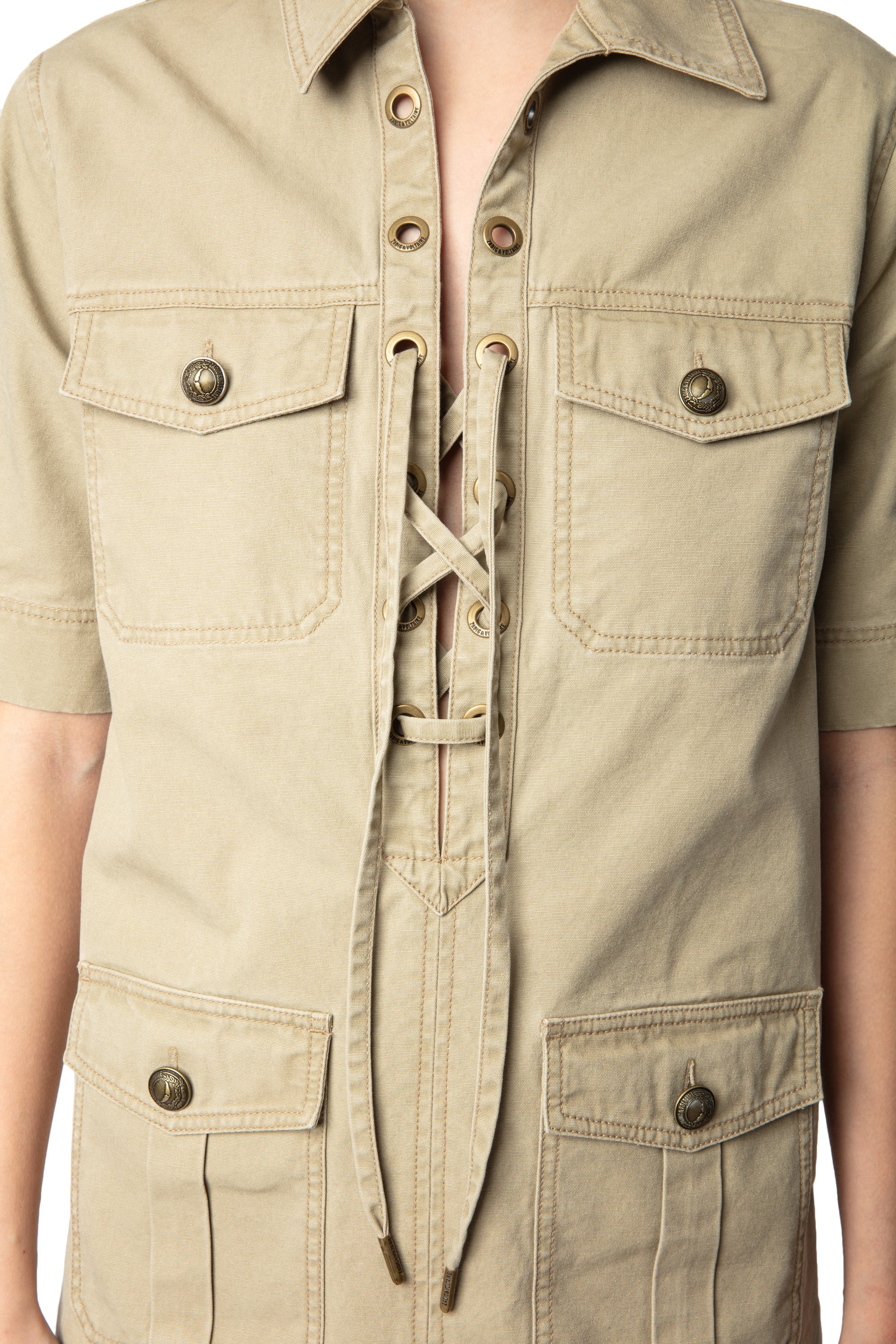 Record Coton Lave Dress | Latte - Image 3