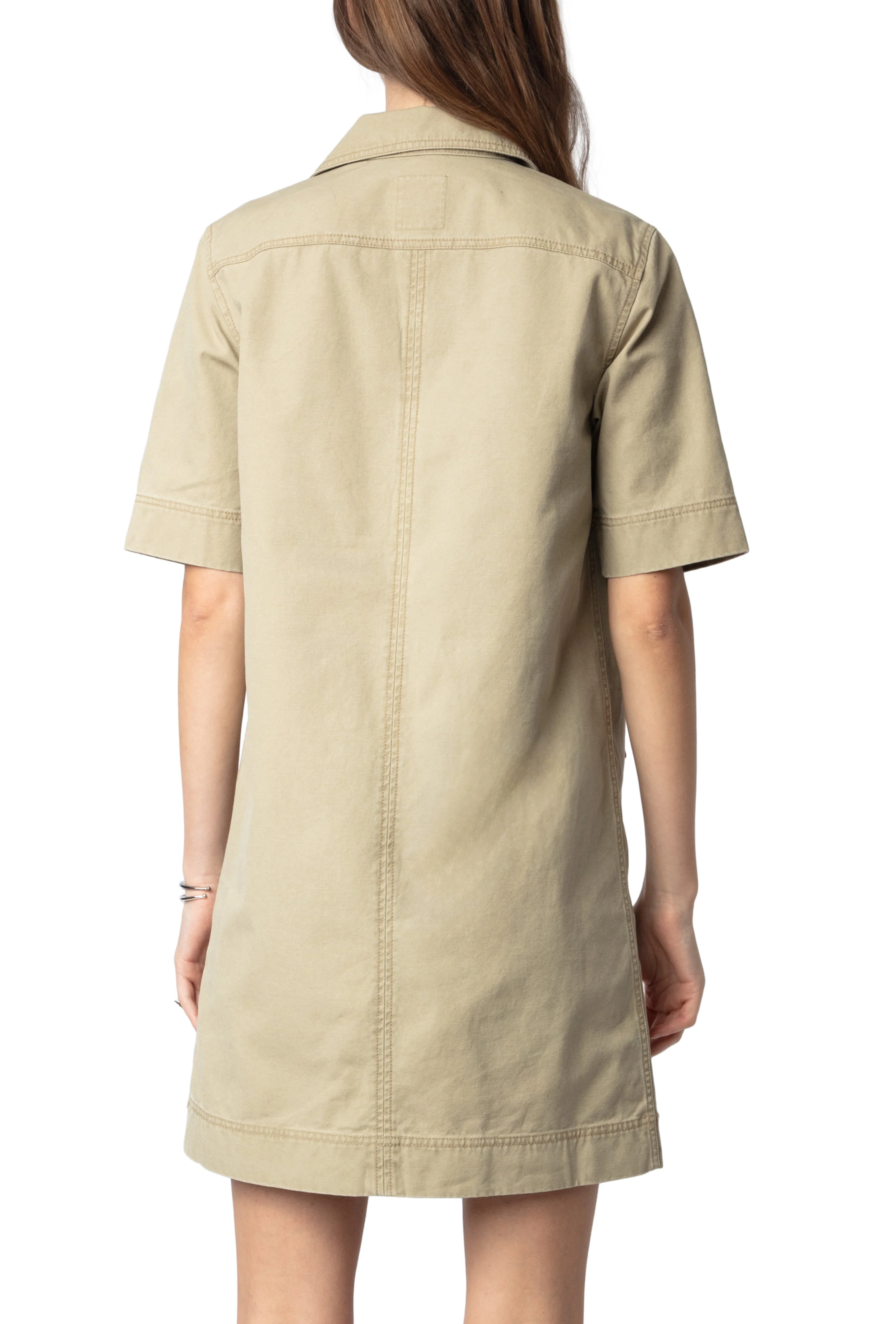 Record Coton Lave Dress | Latte - Image 5