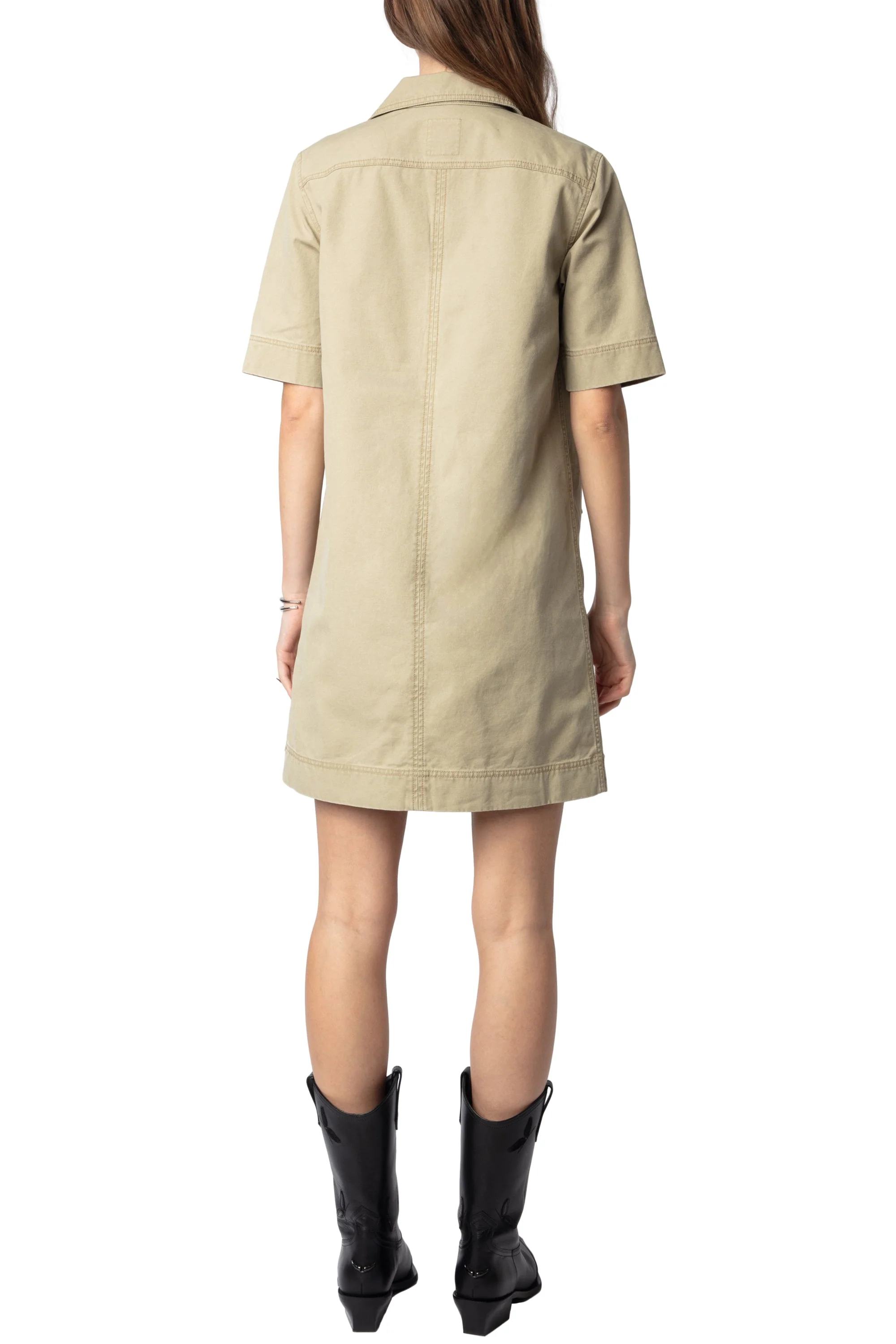 Record Coton Lave Dress | Latte - Image 6