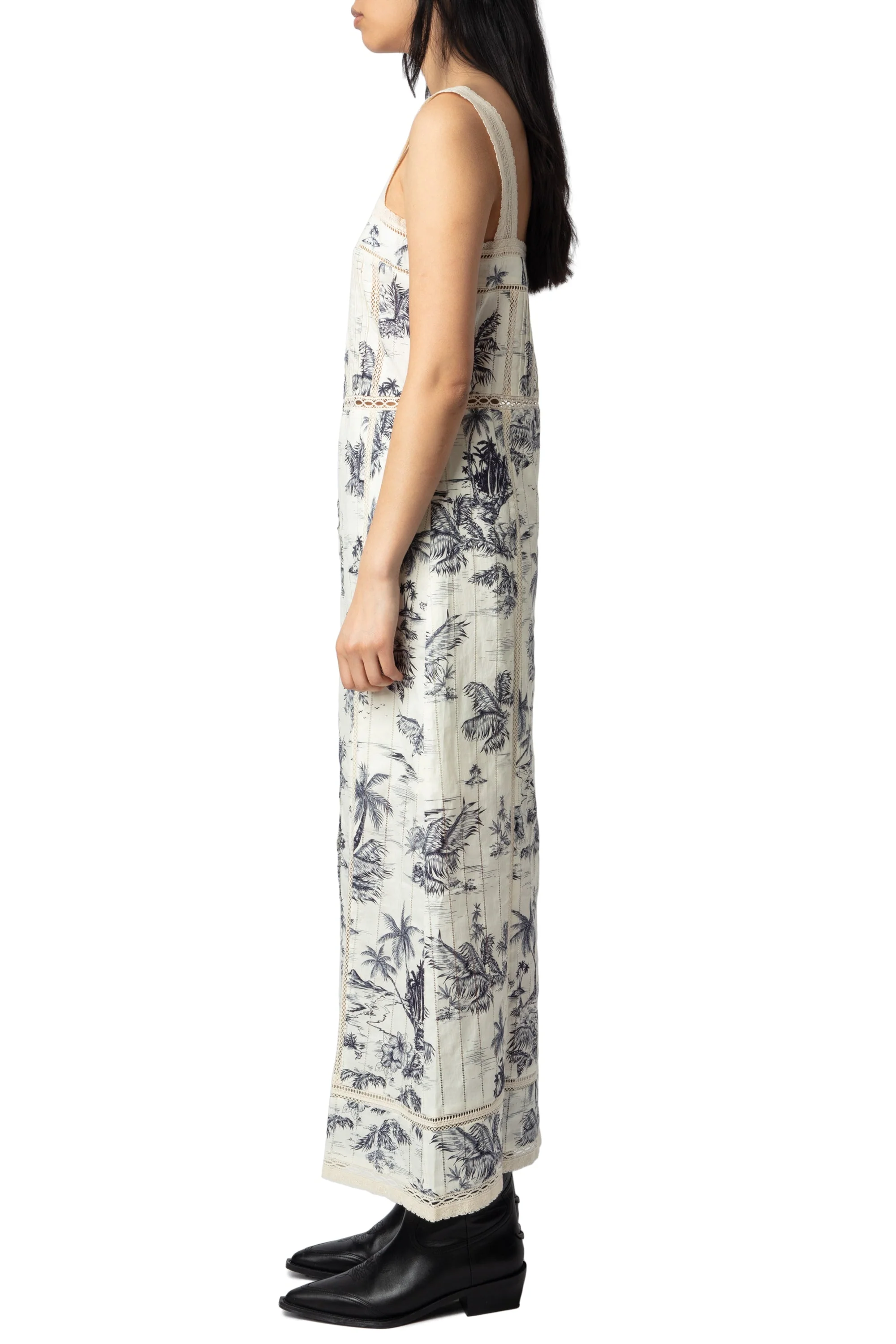 Renaid Coton Tropical Island Dress | Ecru - Image 3