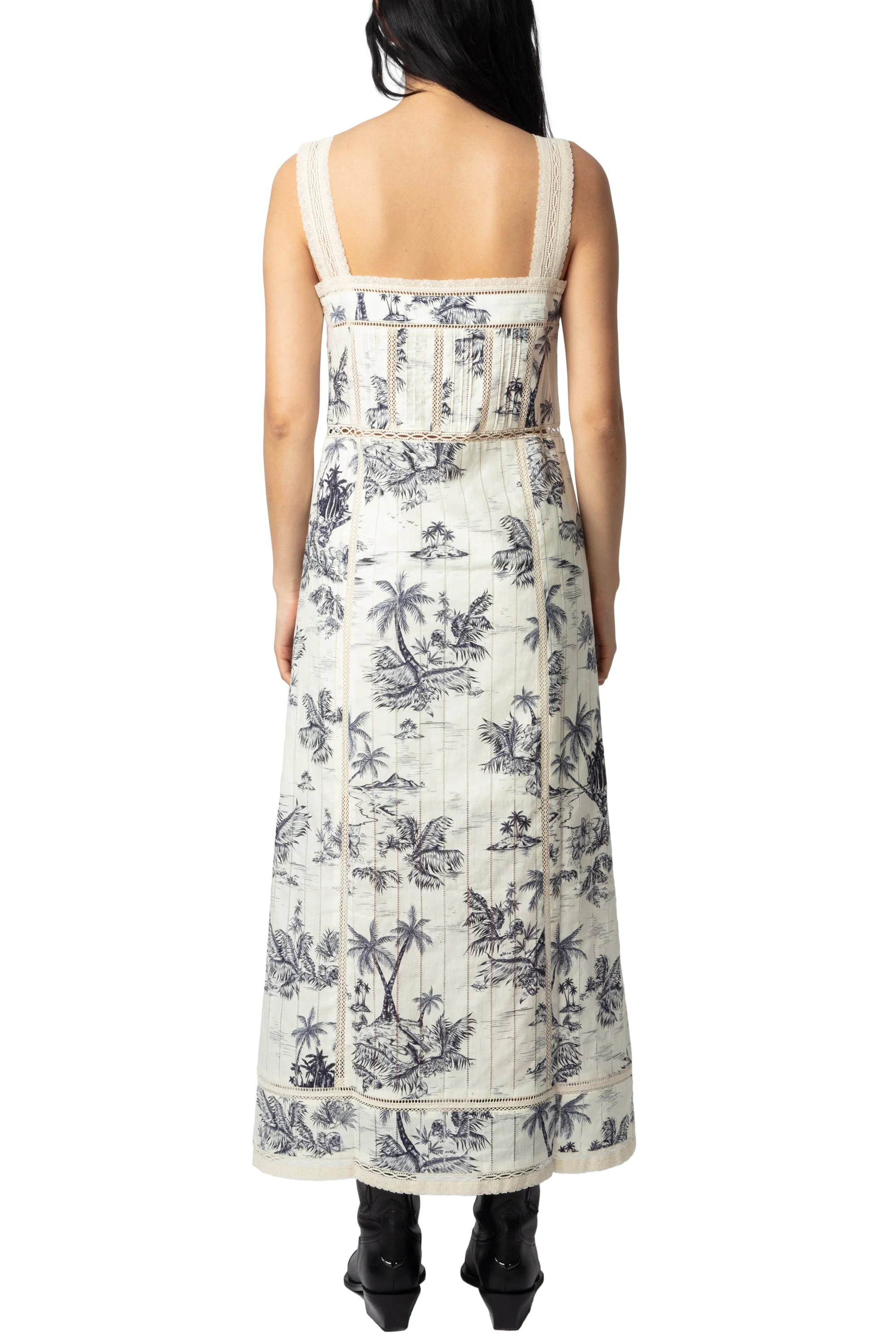Renaid Coton Tropical Island Dress | Ecru - Image 4