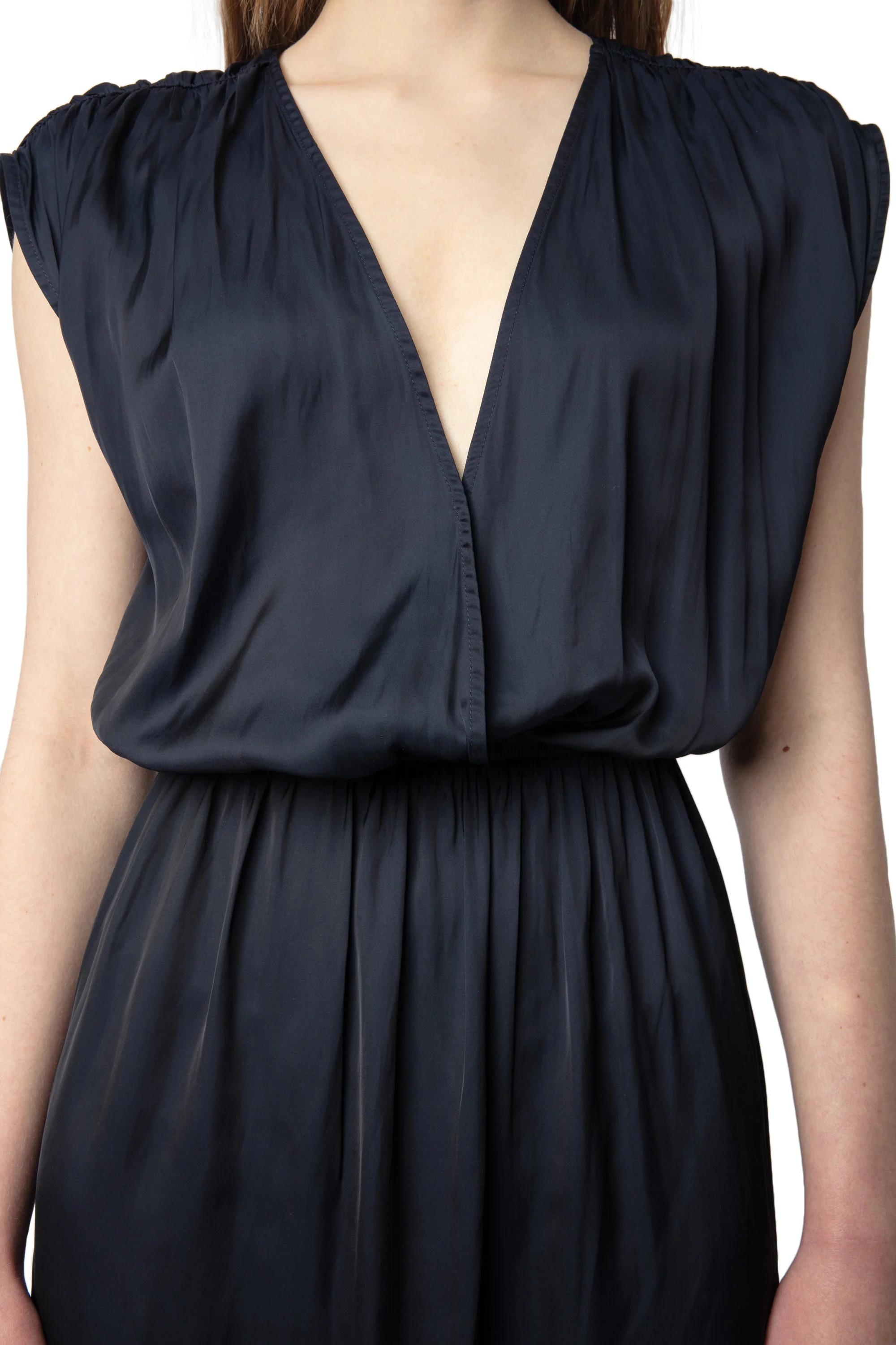 Ritmic Satin Dress | Ink - Image 2