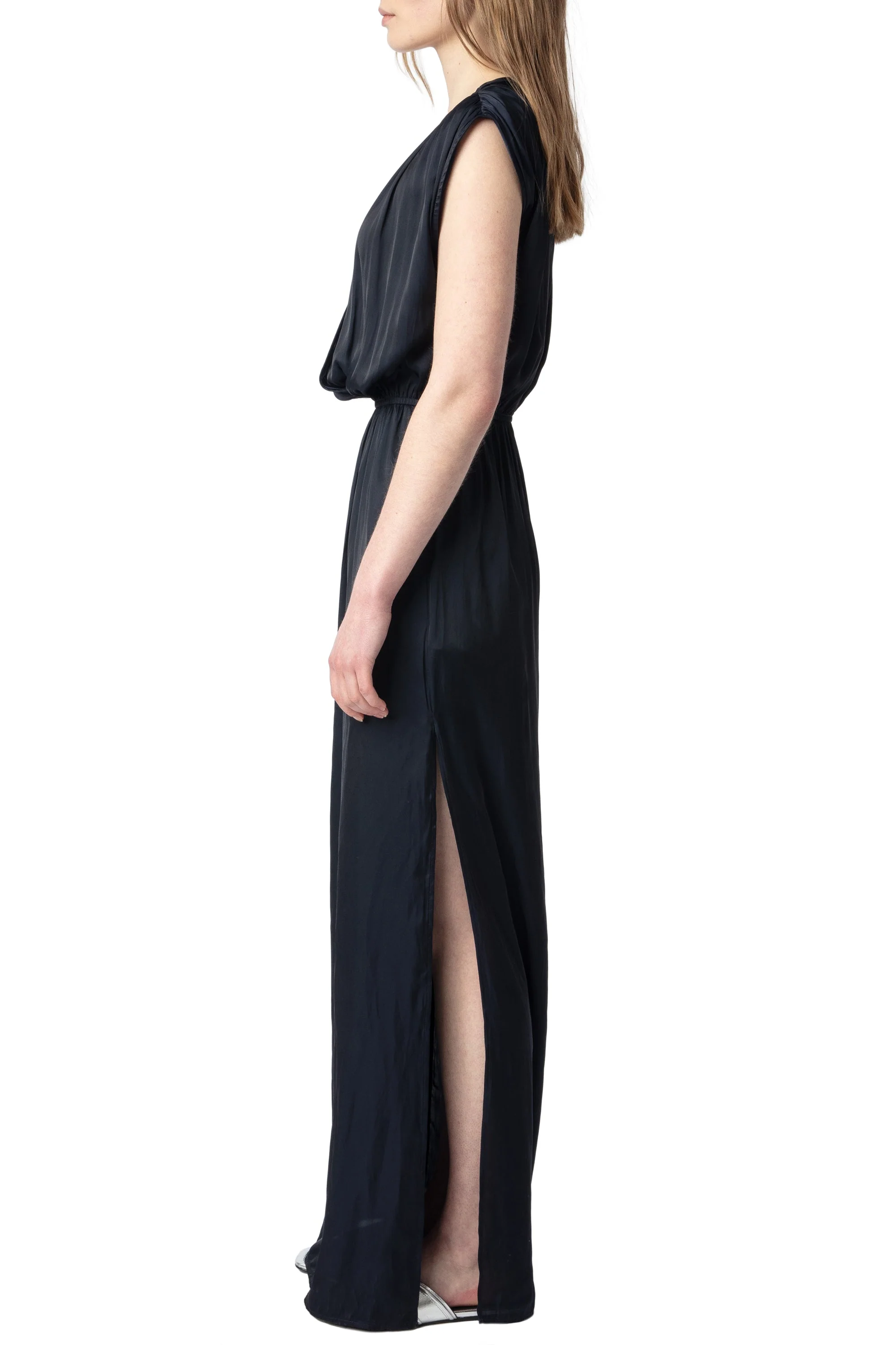 Ritmic Satin Dress | Ink - Image 3