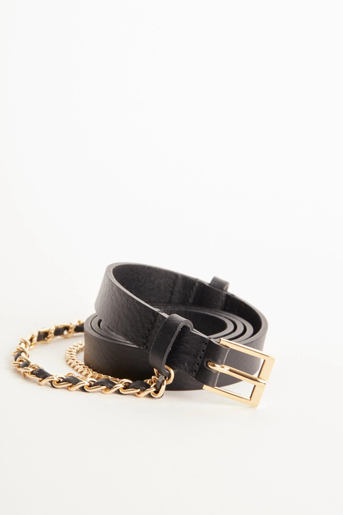 Rock Chain Belt Leather Belt | Black - Image 4