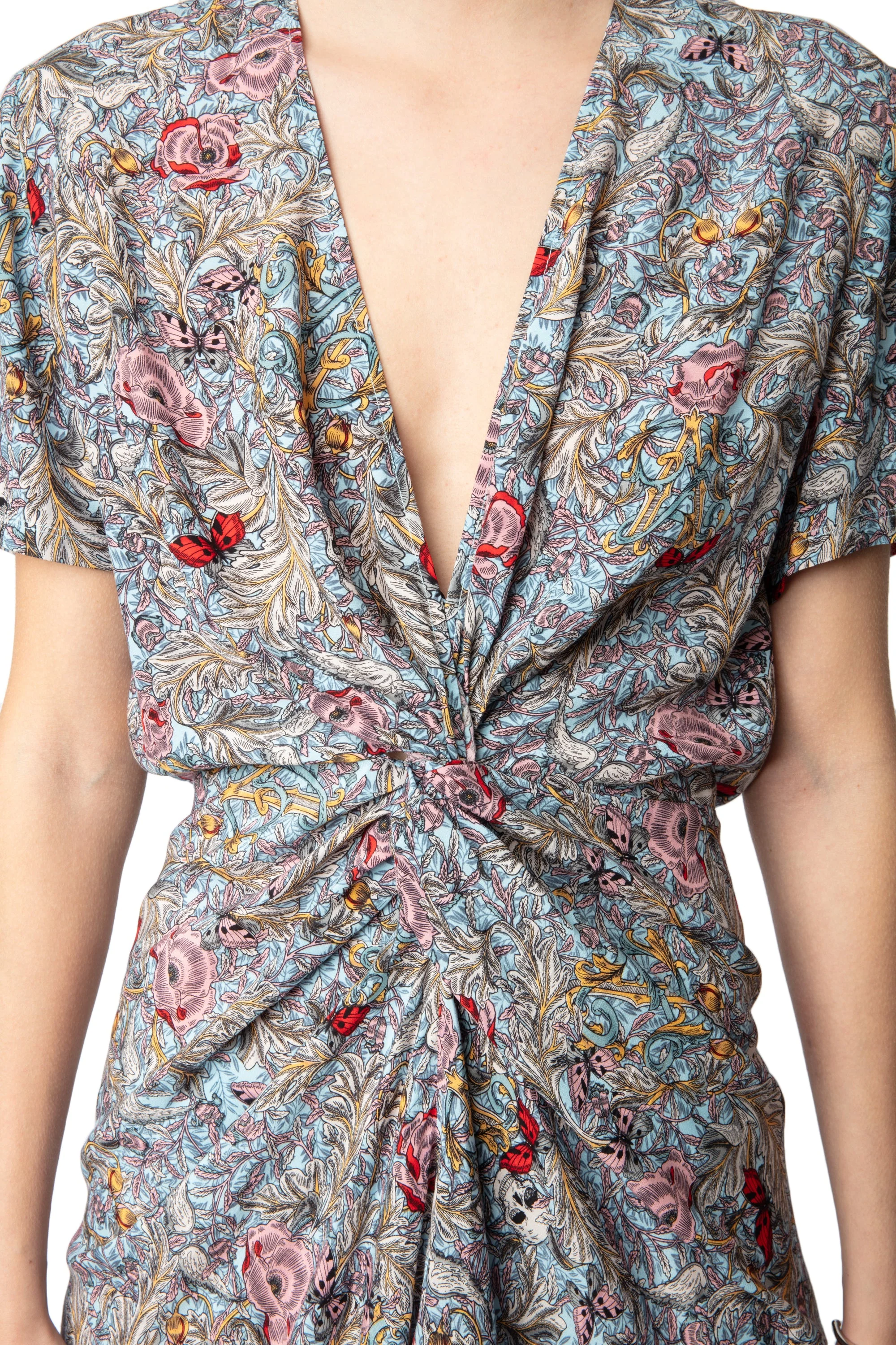 Rozom Soft British Flowers Dress | Mist - Image 3