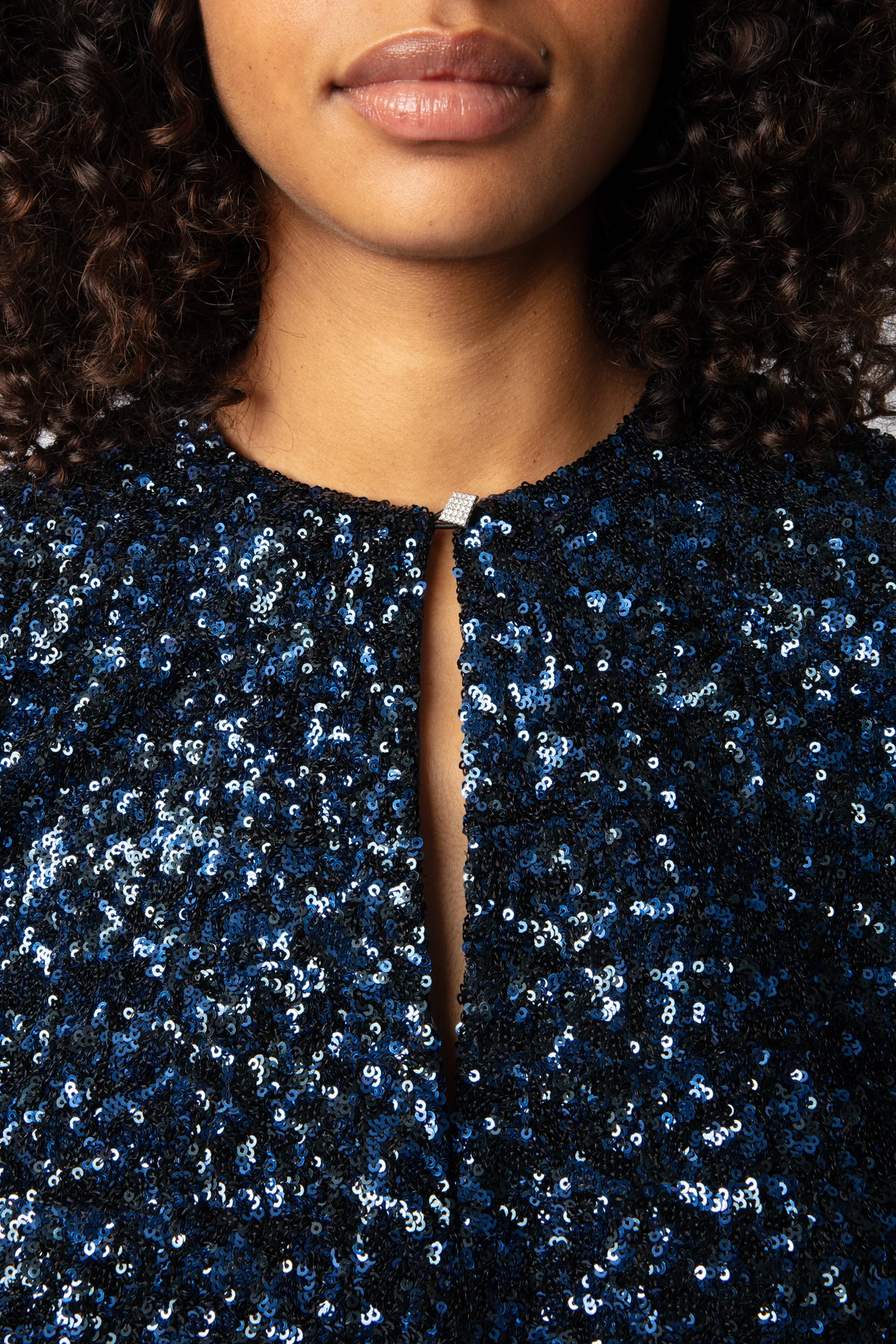 Rui Sequins Dress | Ink - Image 3