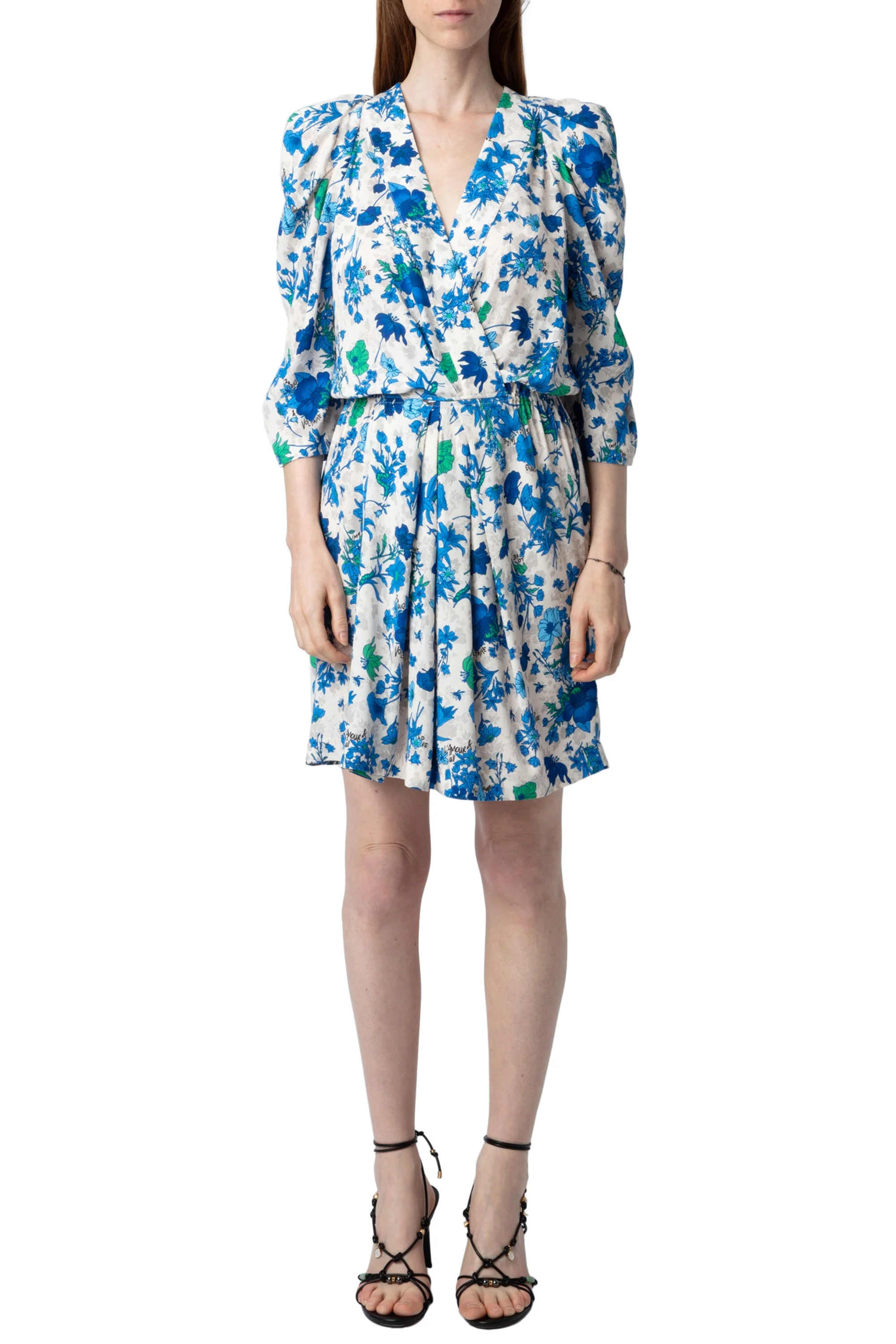 Ruz Crepe Garden Flowers Dress | Ecru - Image 2