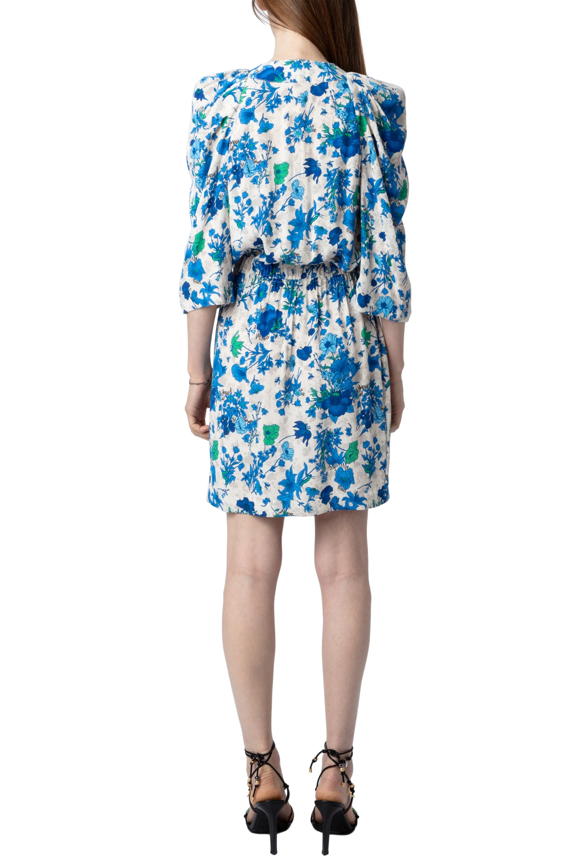 Ruz Crepe Garden Flowers Dress | Ecru - Image 6