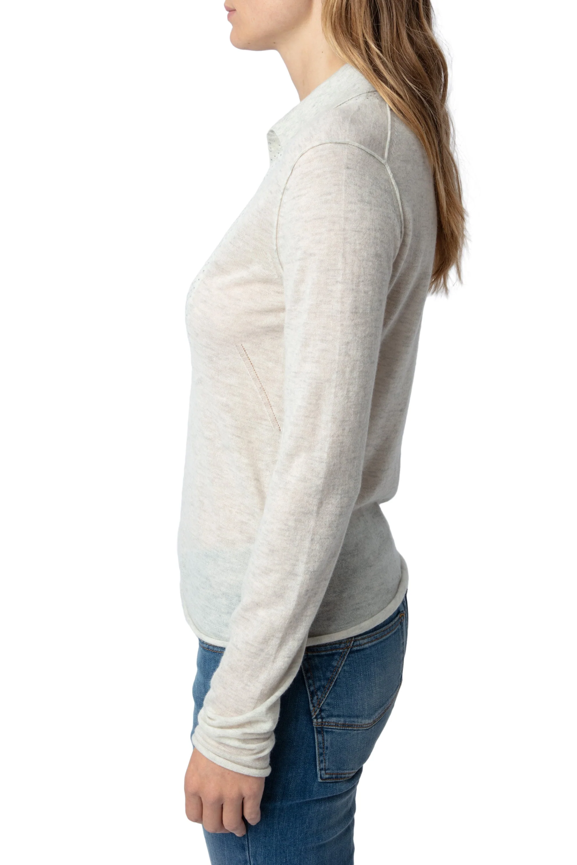 Sally Cp Strass Sweater | Snow - Image 4