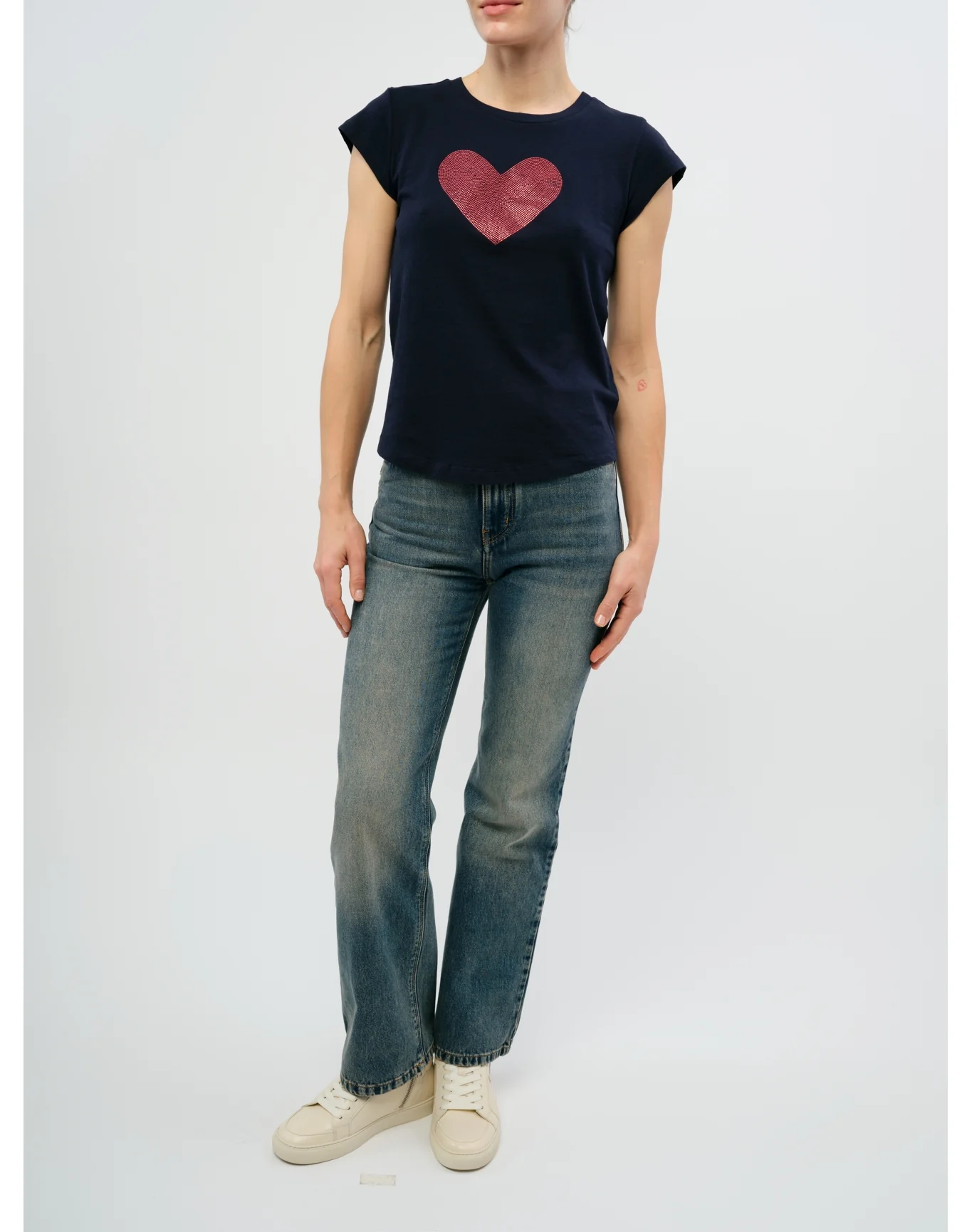 Skinny HC Heart Strass T-Shirt | Ink - Image 2