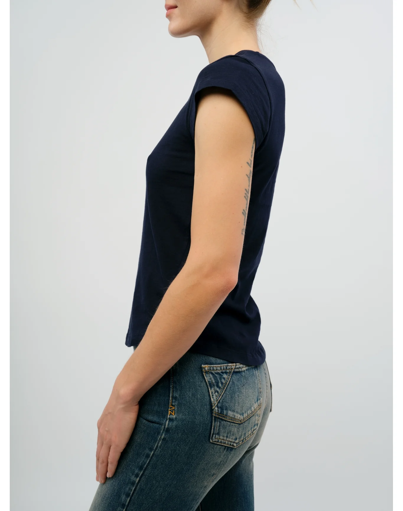 Skinny HC Heart Strass T-Shirt | Ink - Image 4