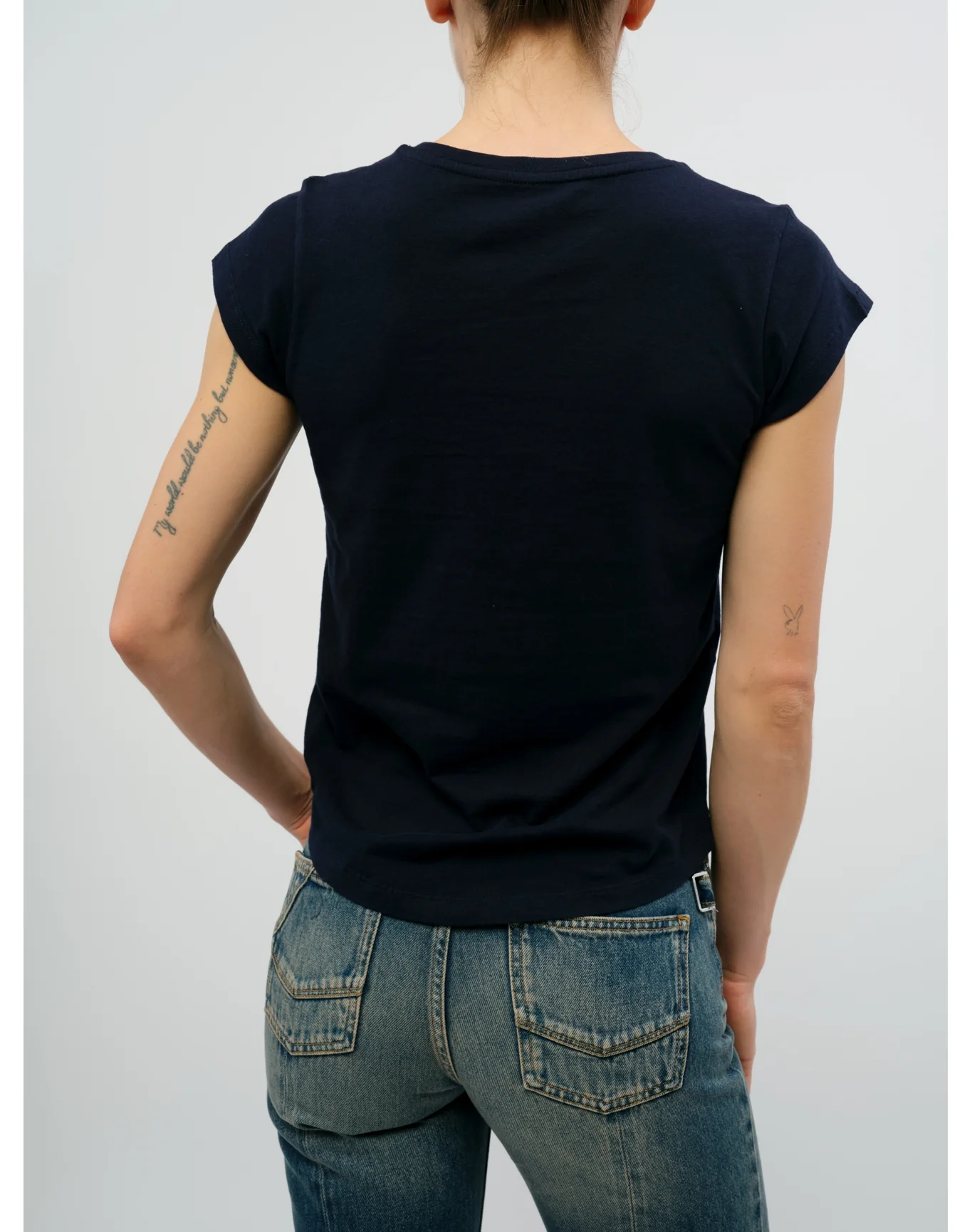 Skinny HC Heart Strass T-Shirt | Ink - Image 5