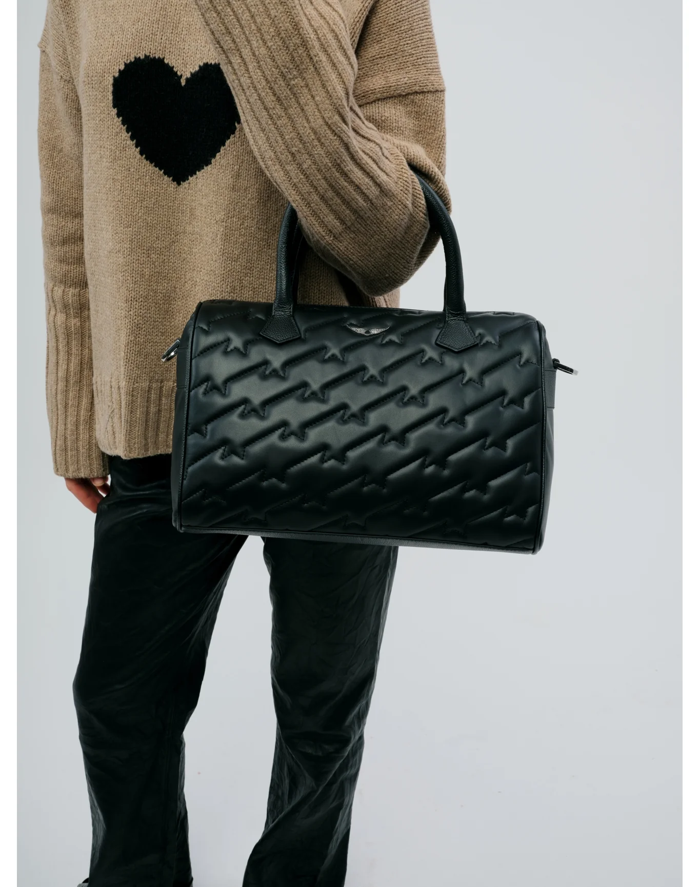 Sunny Medium Wings ZV Quilted Bag | Black - Image 5