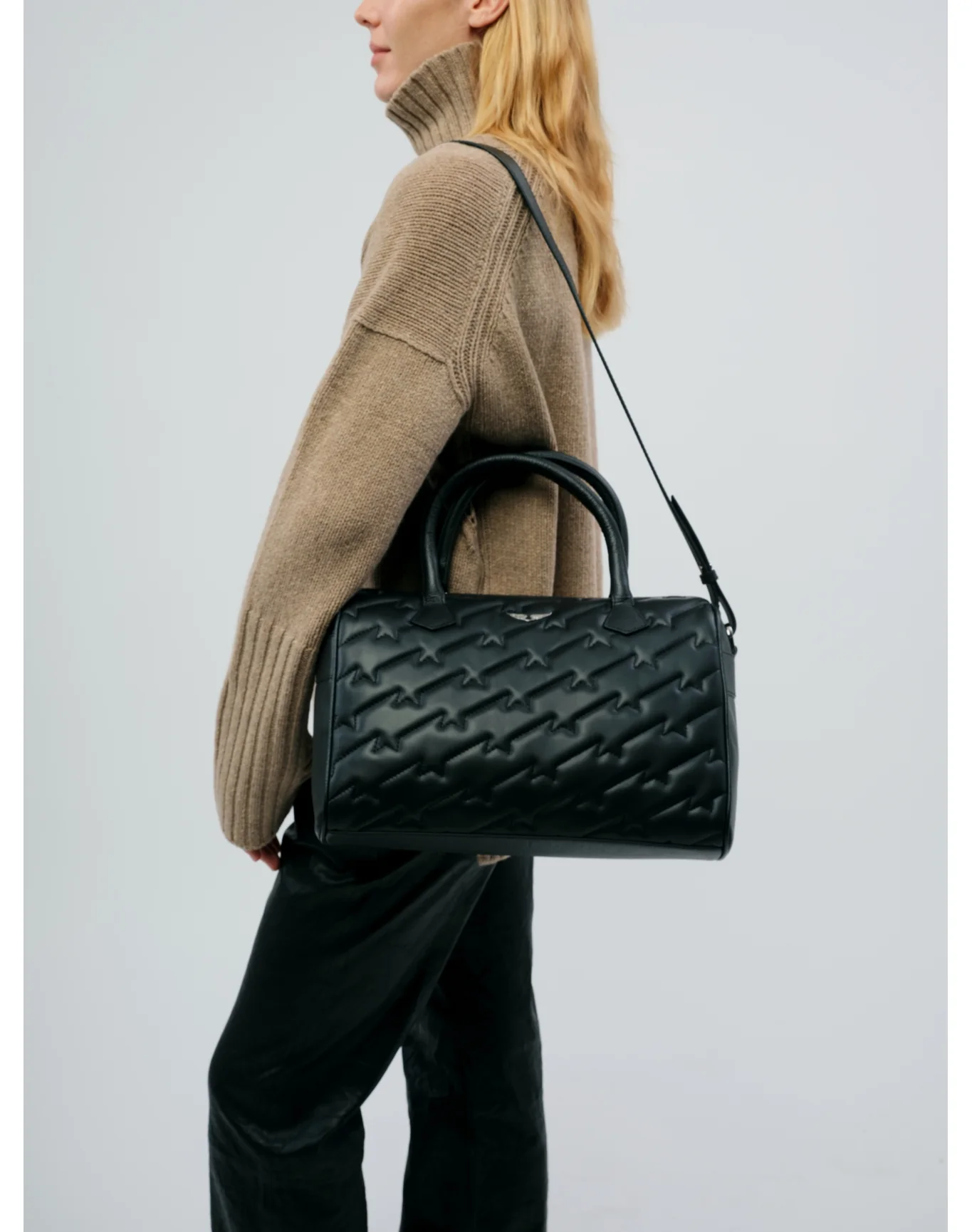 Sunny Medium Wings ZV Quilted Bag | Black - Image 6