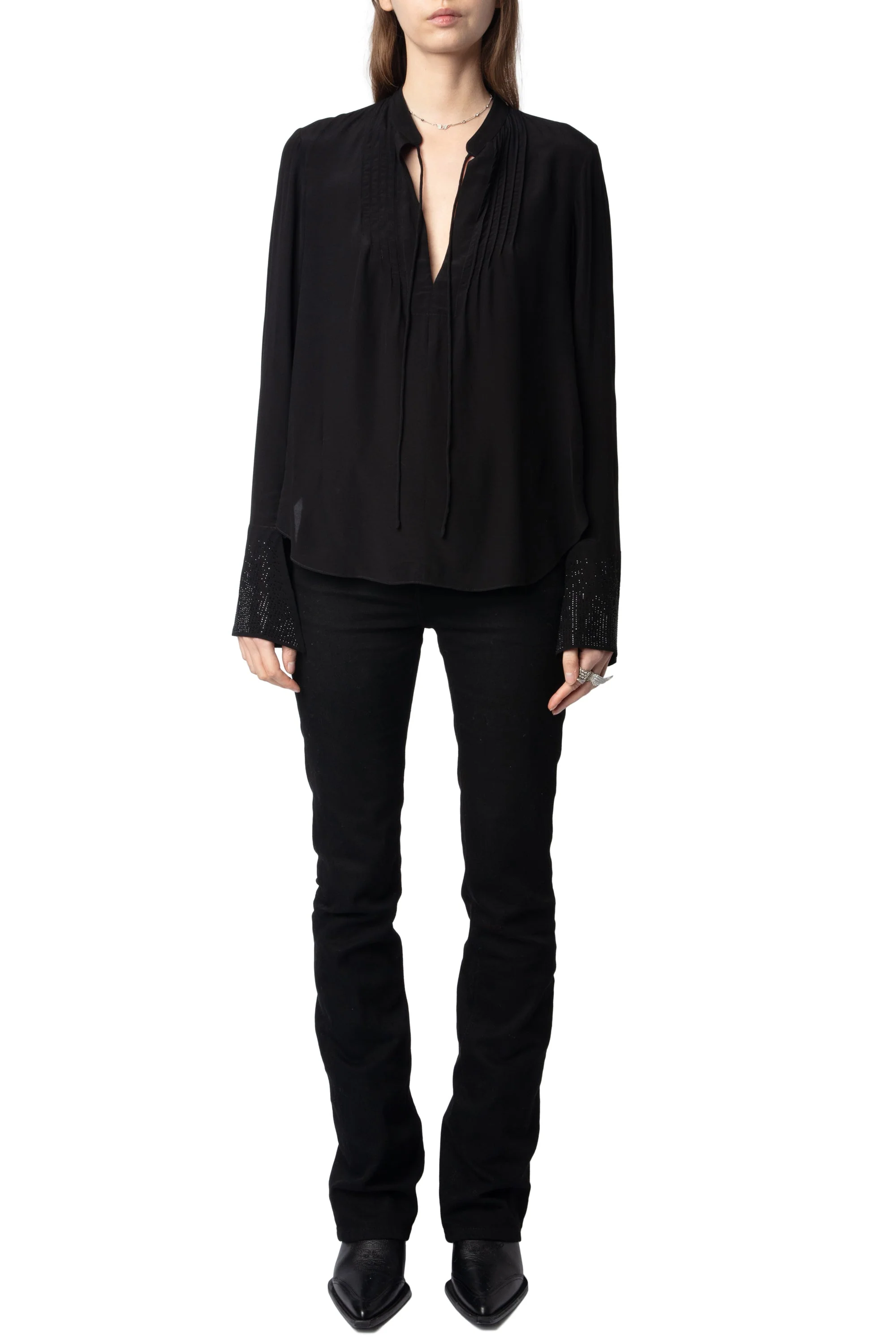 Taika Soft Strass Shirt | Black - Image 2