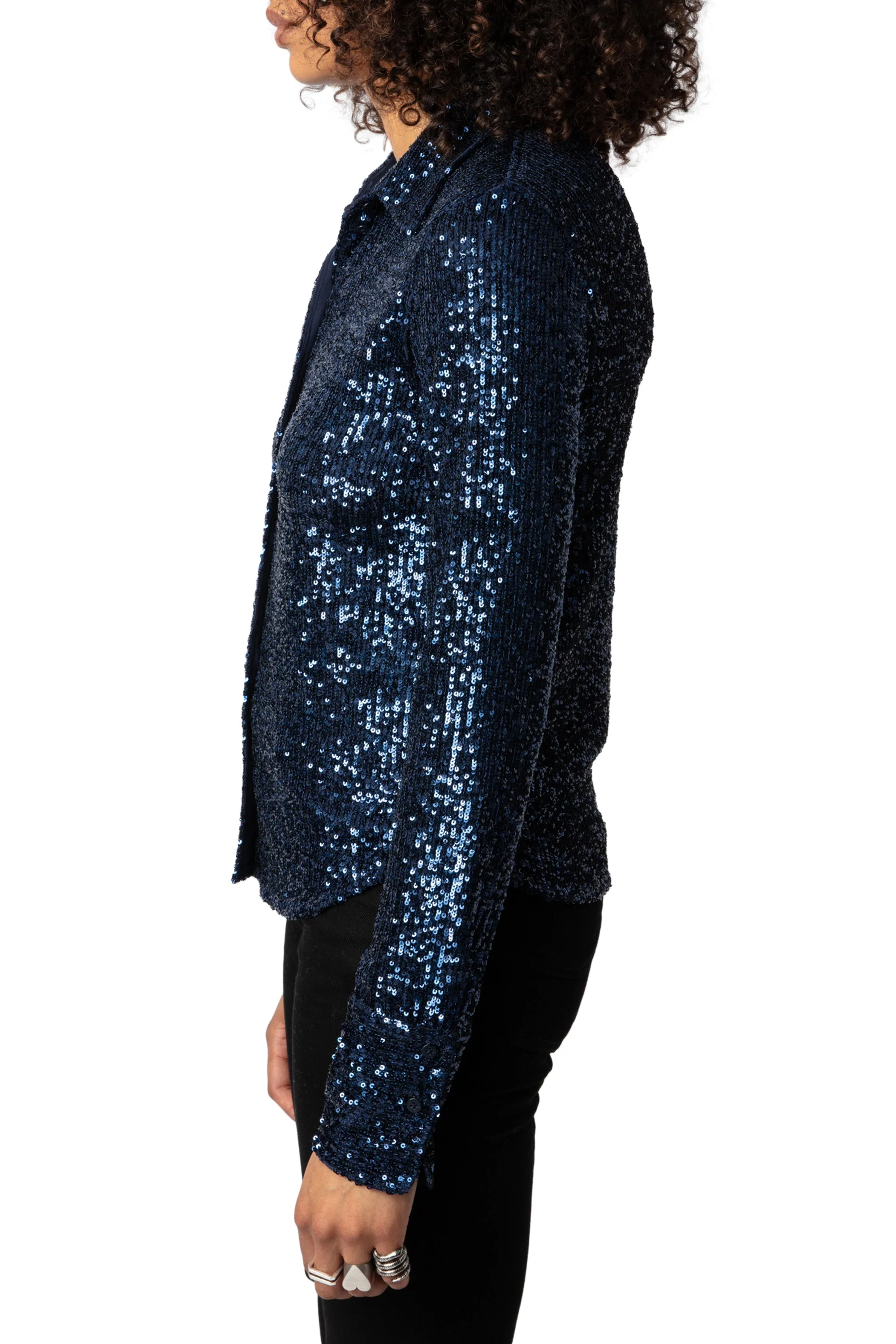 Tawny Sequins Shirt | Ink - Image 4