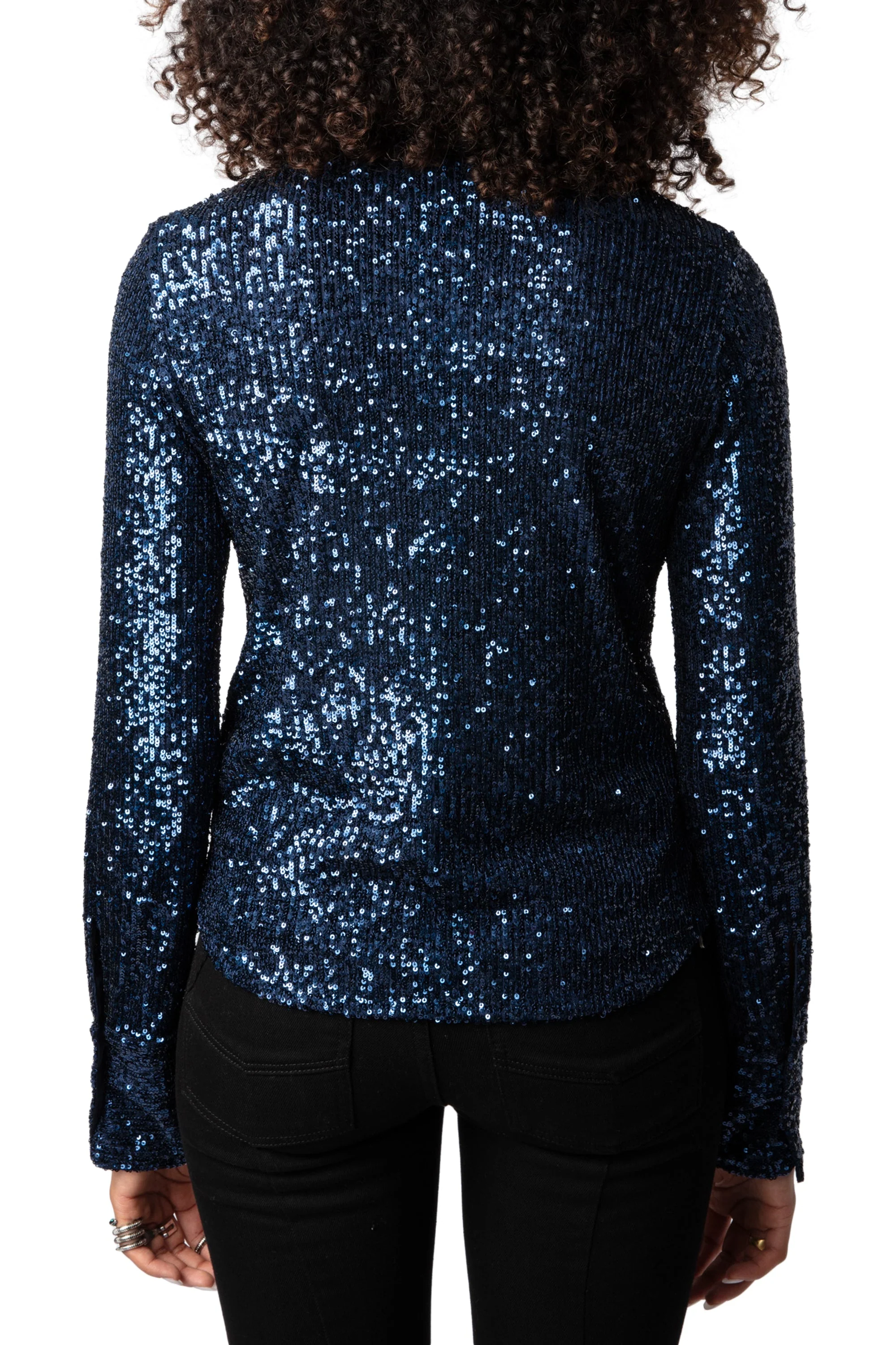 Tawny Sequins Shirt | Ink - Image 5