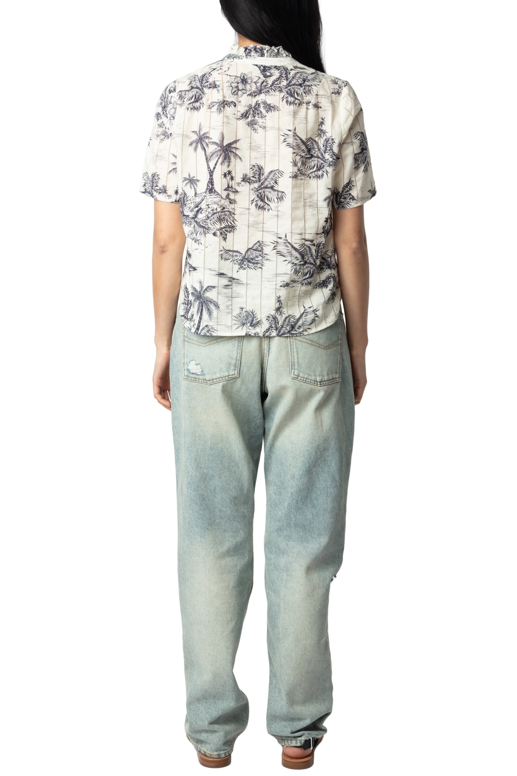 Topher Coton Tropical Island Top | Ecru - Image 6