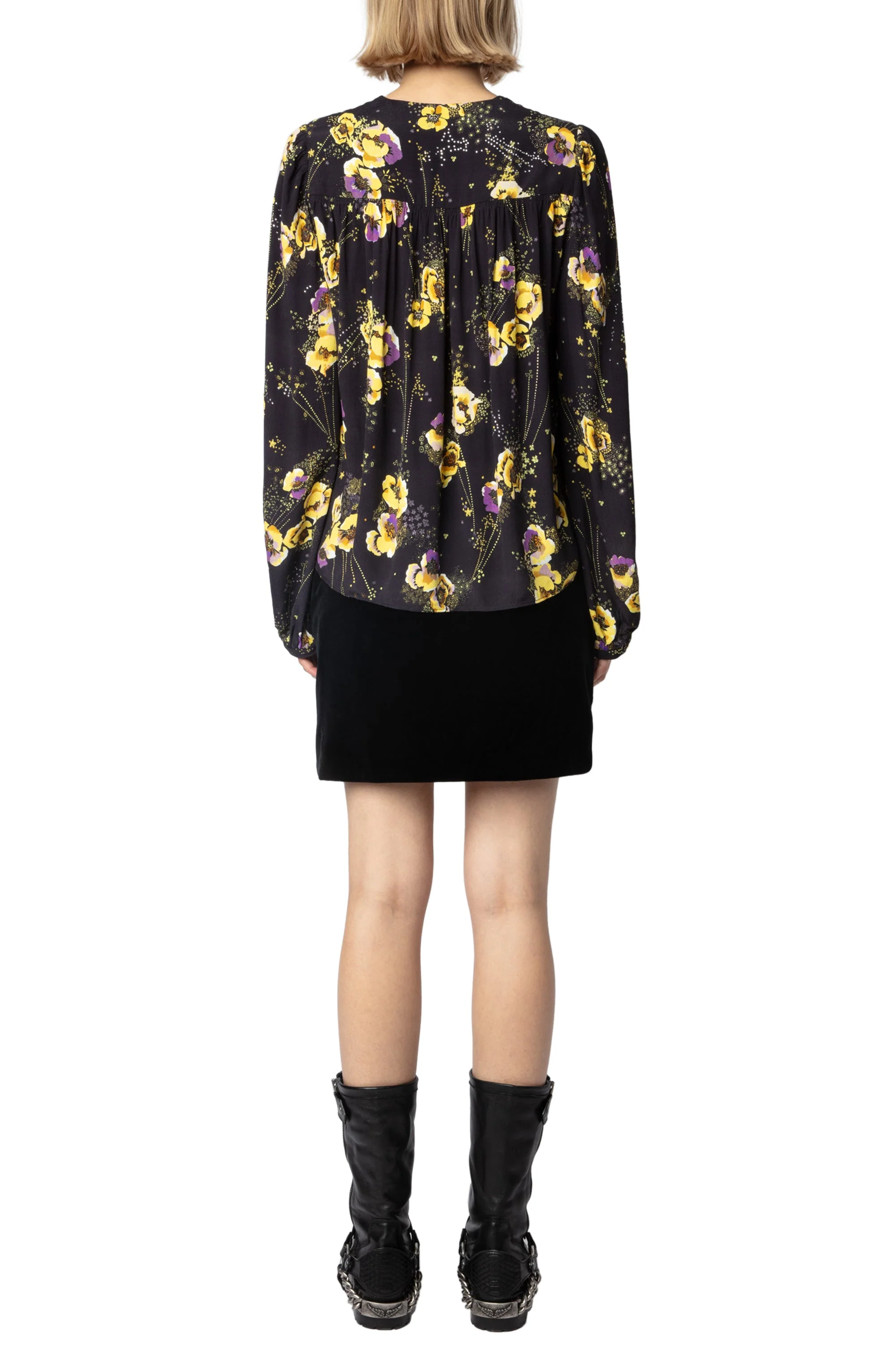 Turin Crepe Yoko Strass Shirt | Black - Image 5