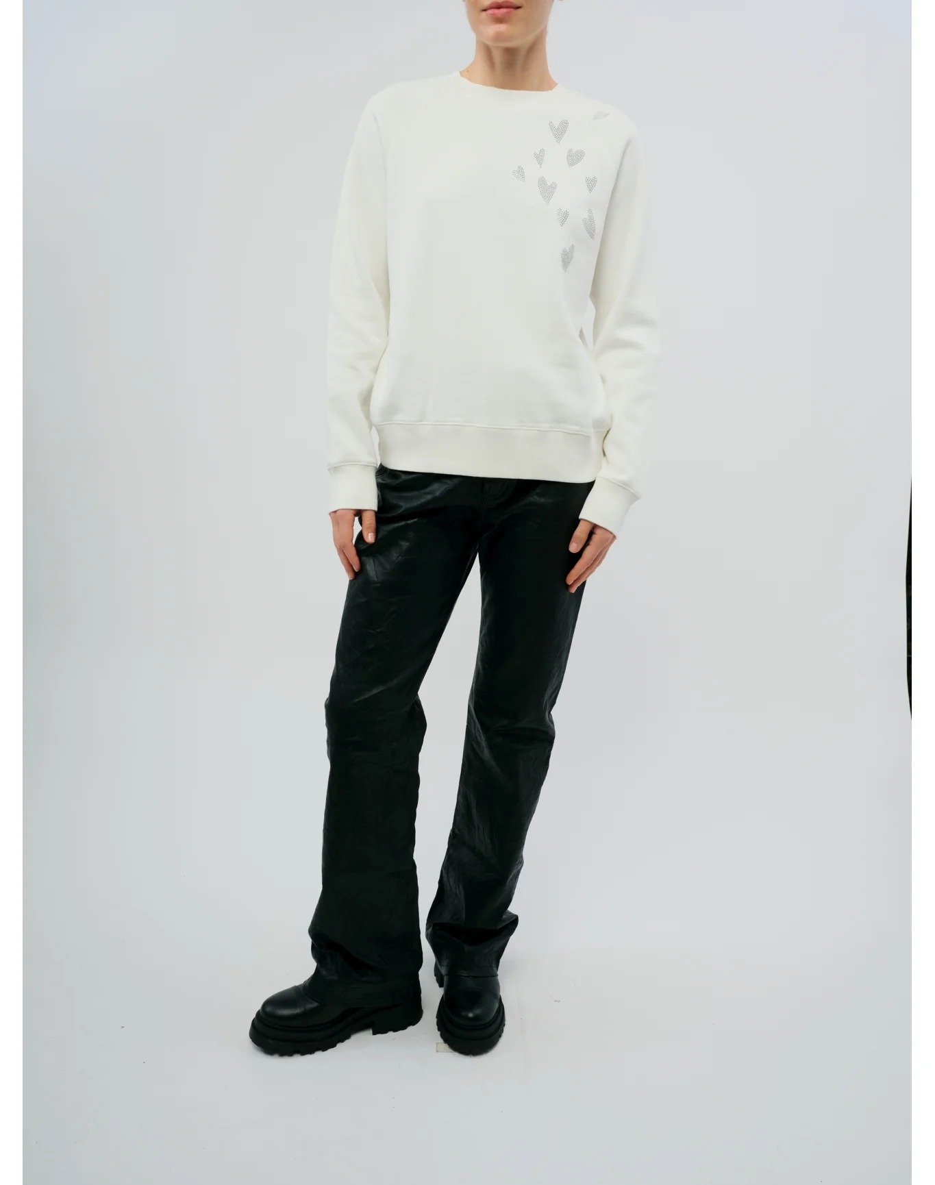 Upper Mo Rain Strass Heart Sweatshirt | Judo - Image 2