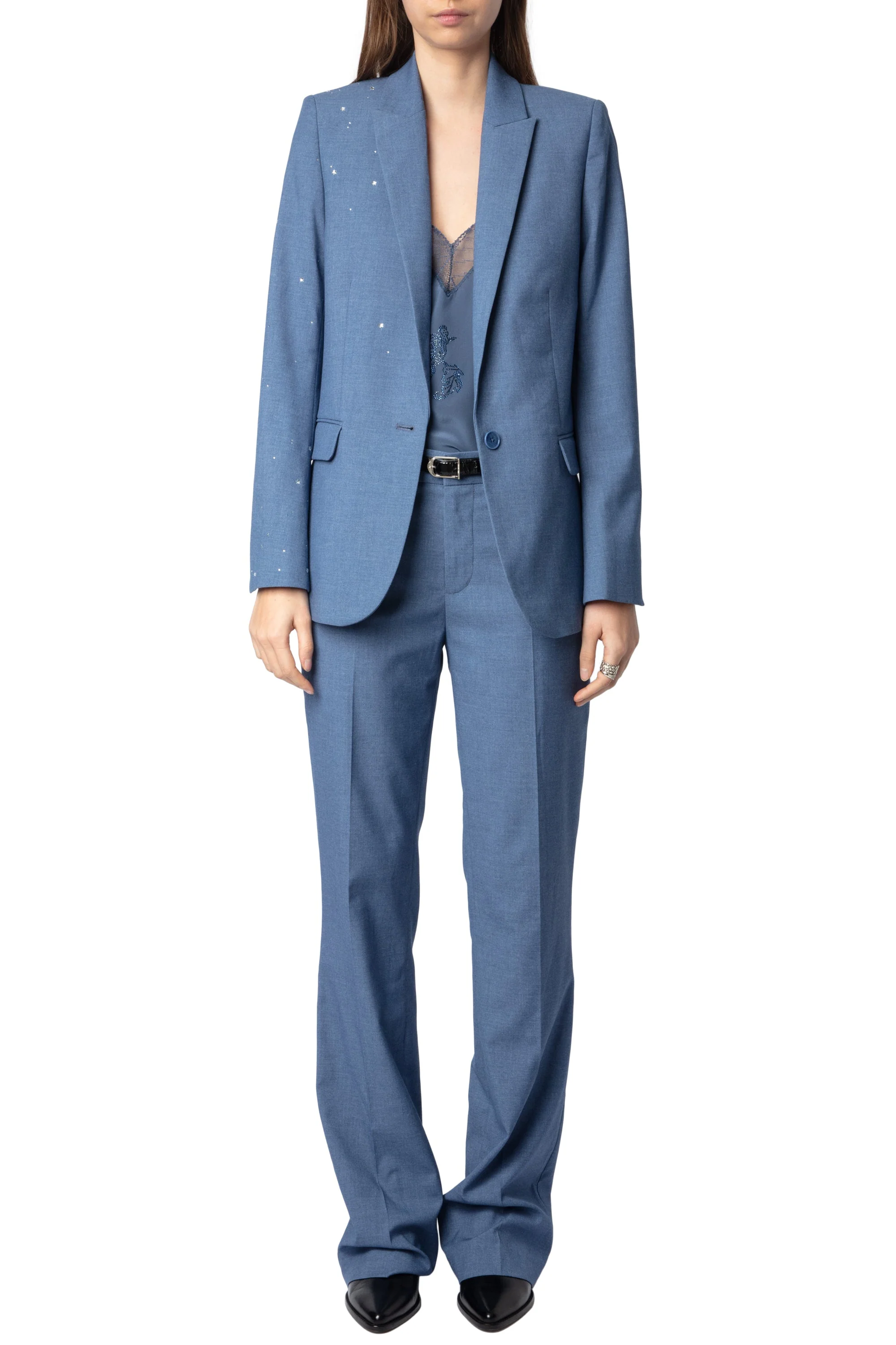 Valse Chine Strass Stars Blazer | Surf - Image 2