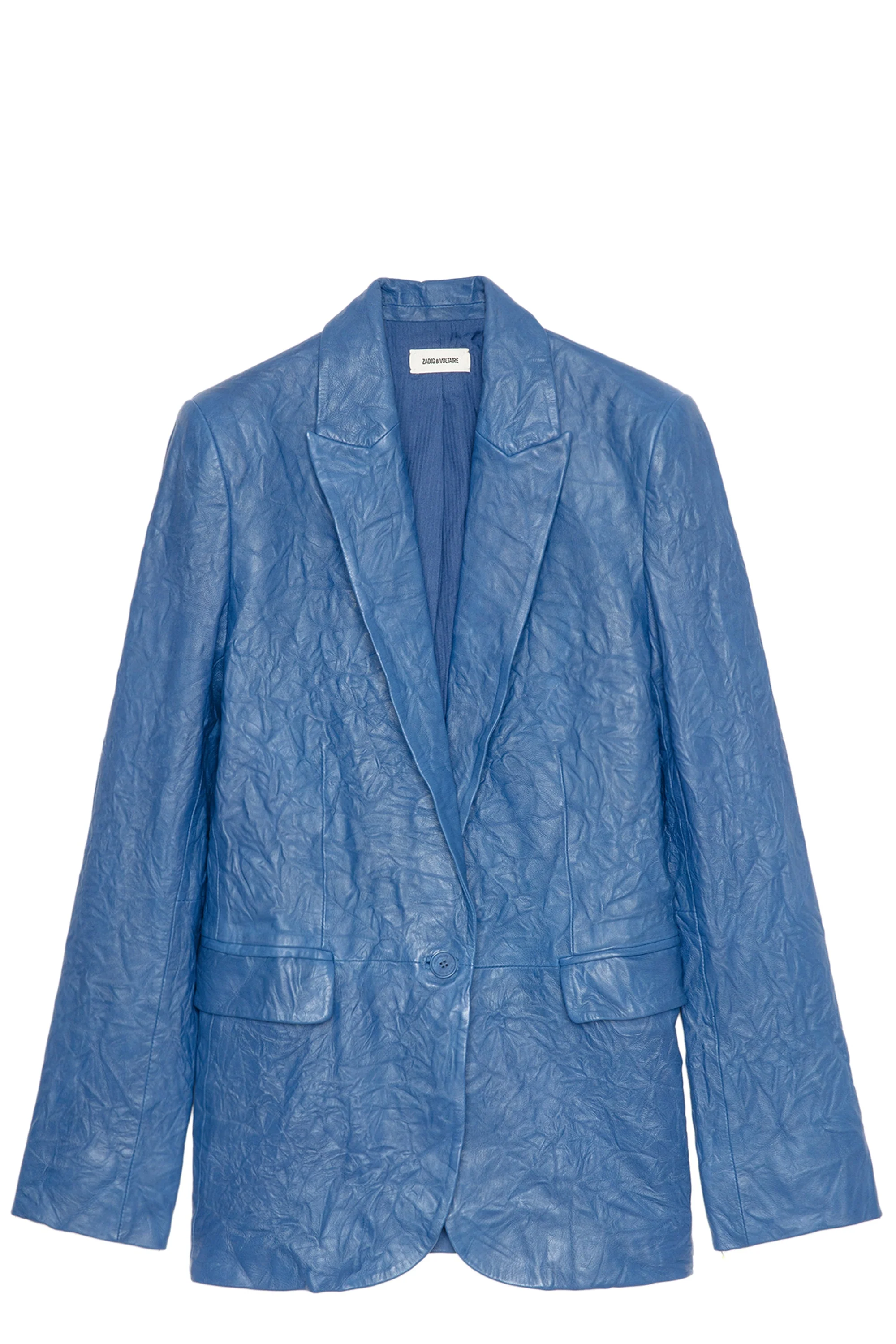 Valse Cuir Froisse Blazer | Surf - Image 3