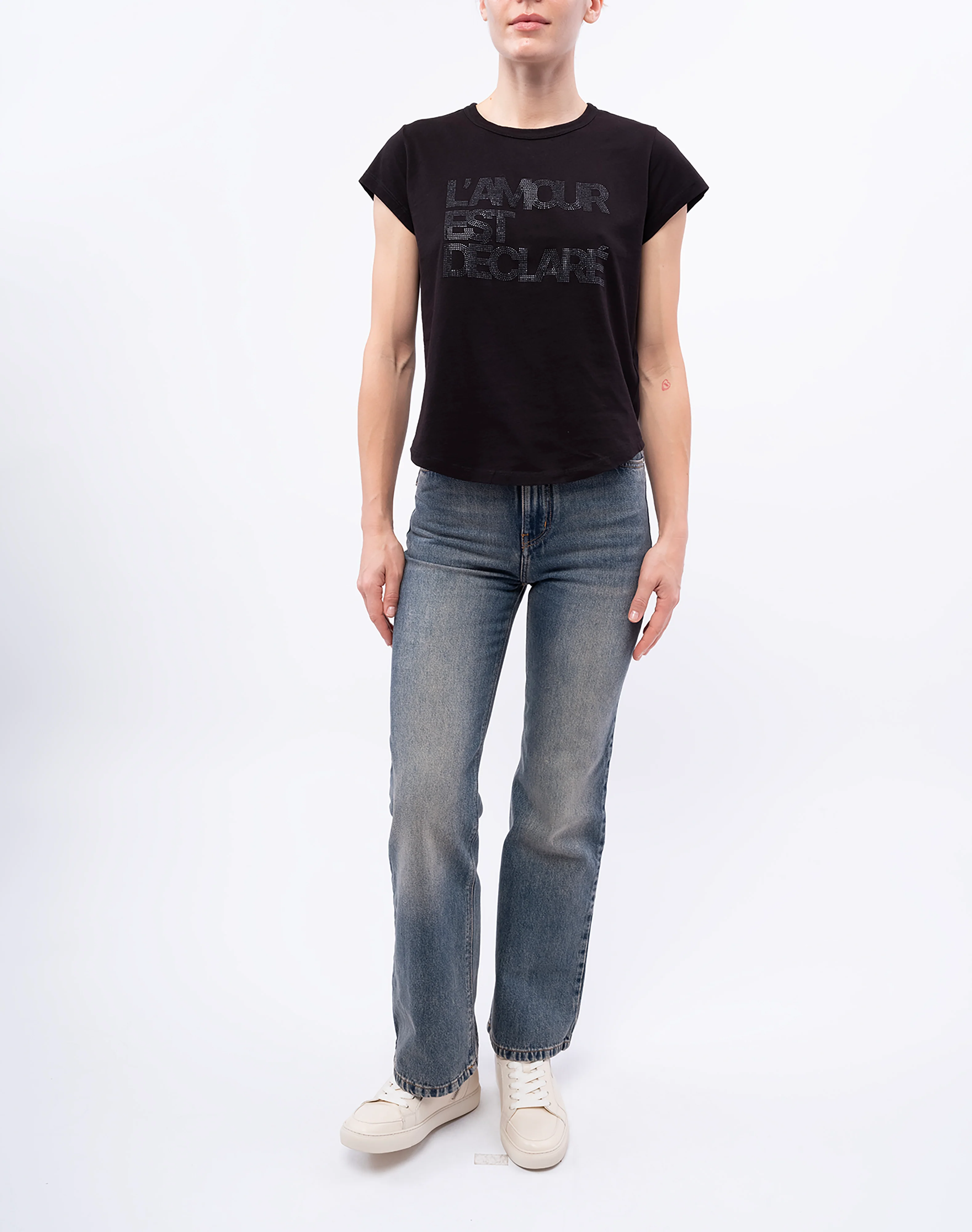 Woop HC Amour Declare Strass T-Shirt | Black - Image 2