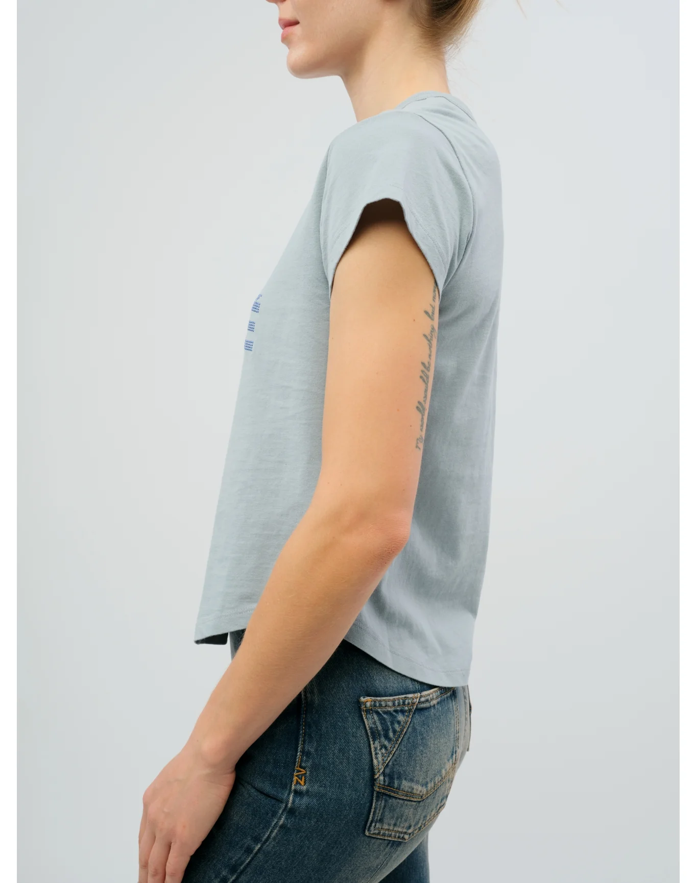 Woop HC Amour Declare Strass T-Shirt | Cloud - Image 4